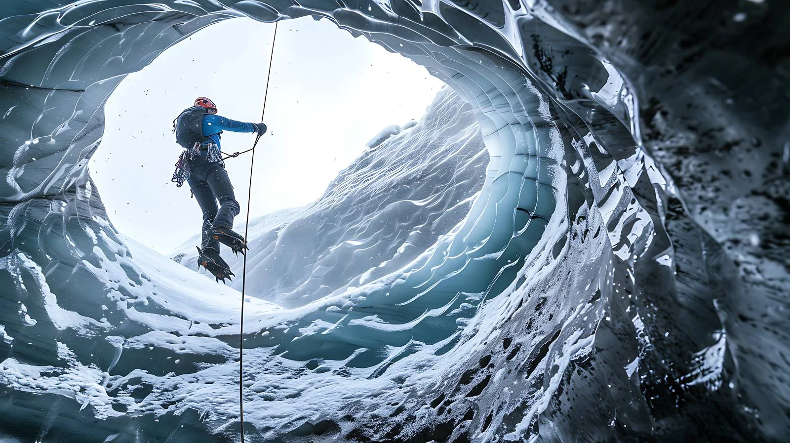 Exploring Glacier Cave on Slheimajkull Glacier — free download from Dotvec