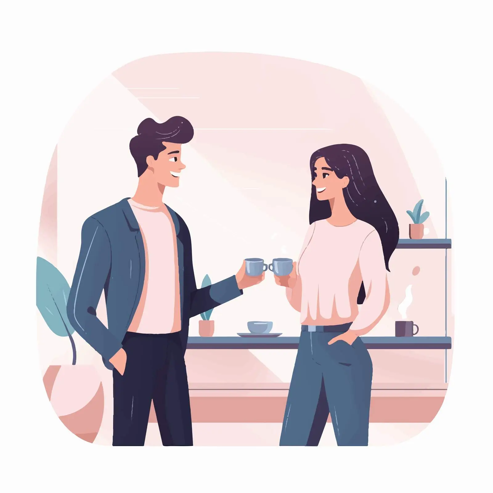 Workplace Flirting Over Coffee — free download from Dotvec