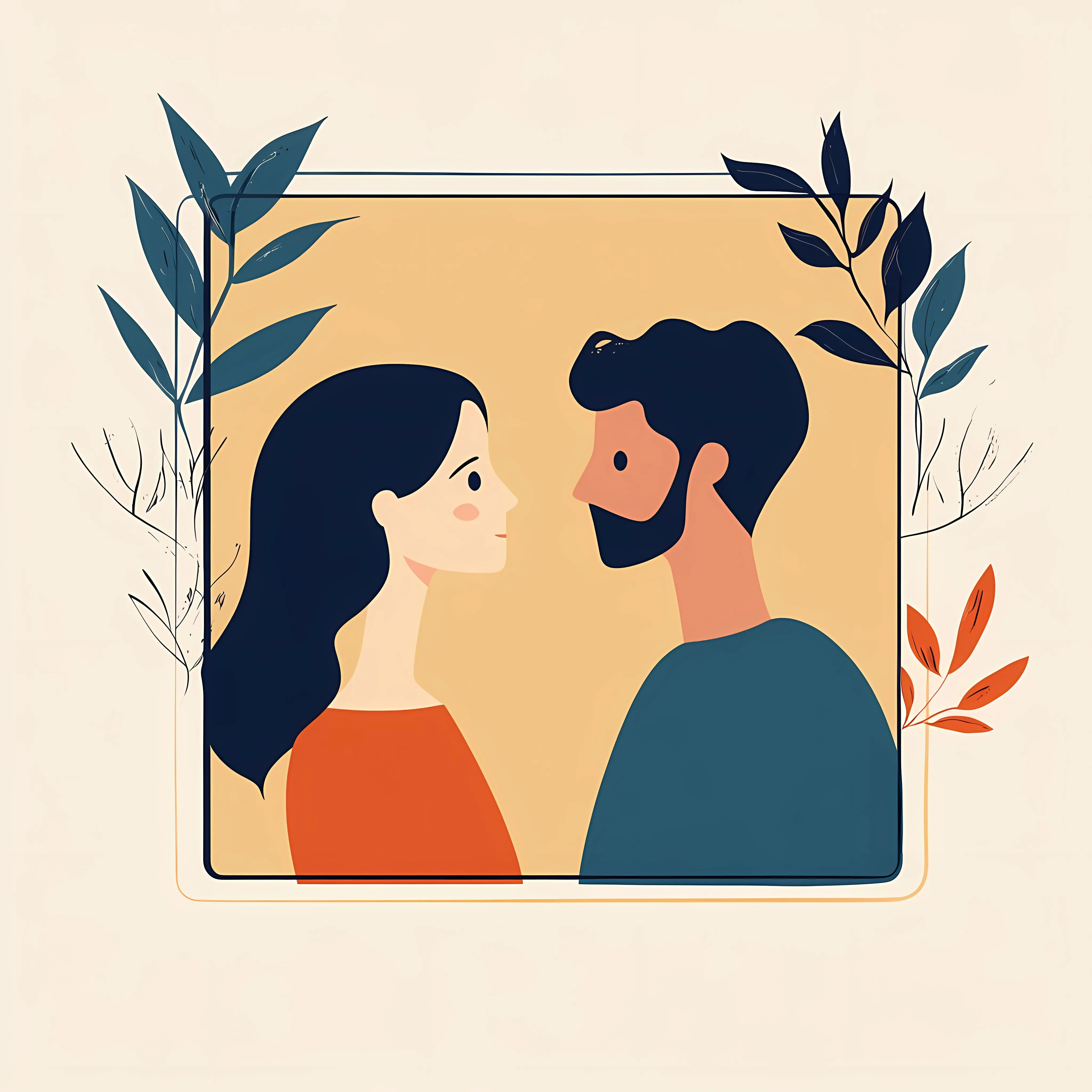 Couple Flat Vector Illustration Design — free download from Dotvec