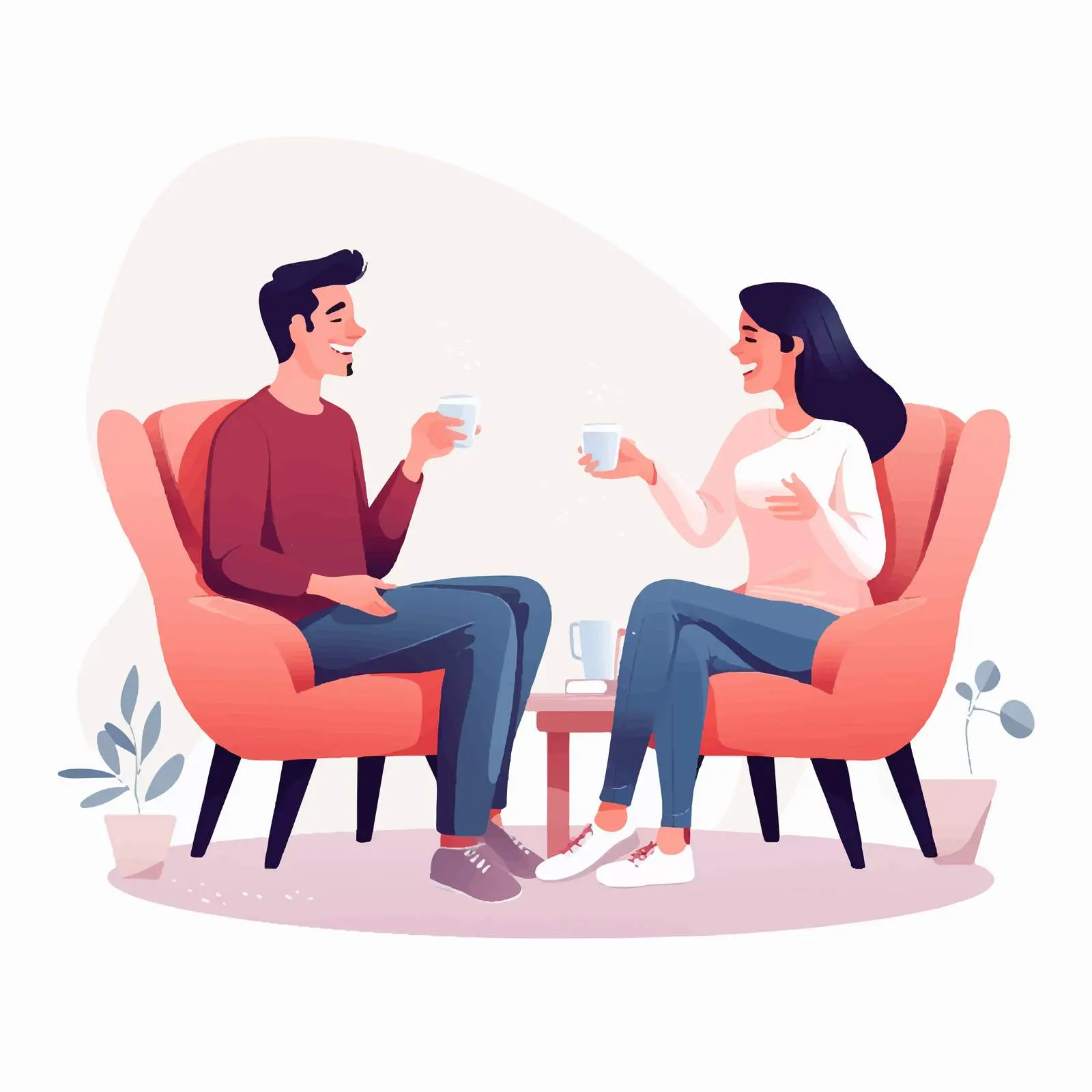 Friends Talking and Sitting Together — free download from Dotvec