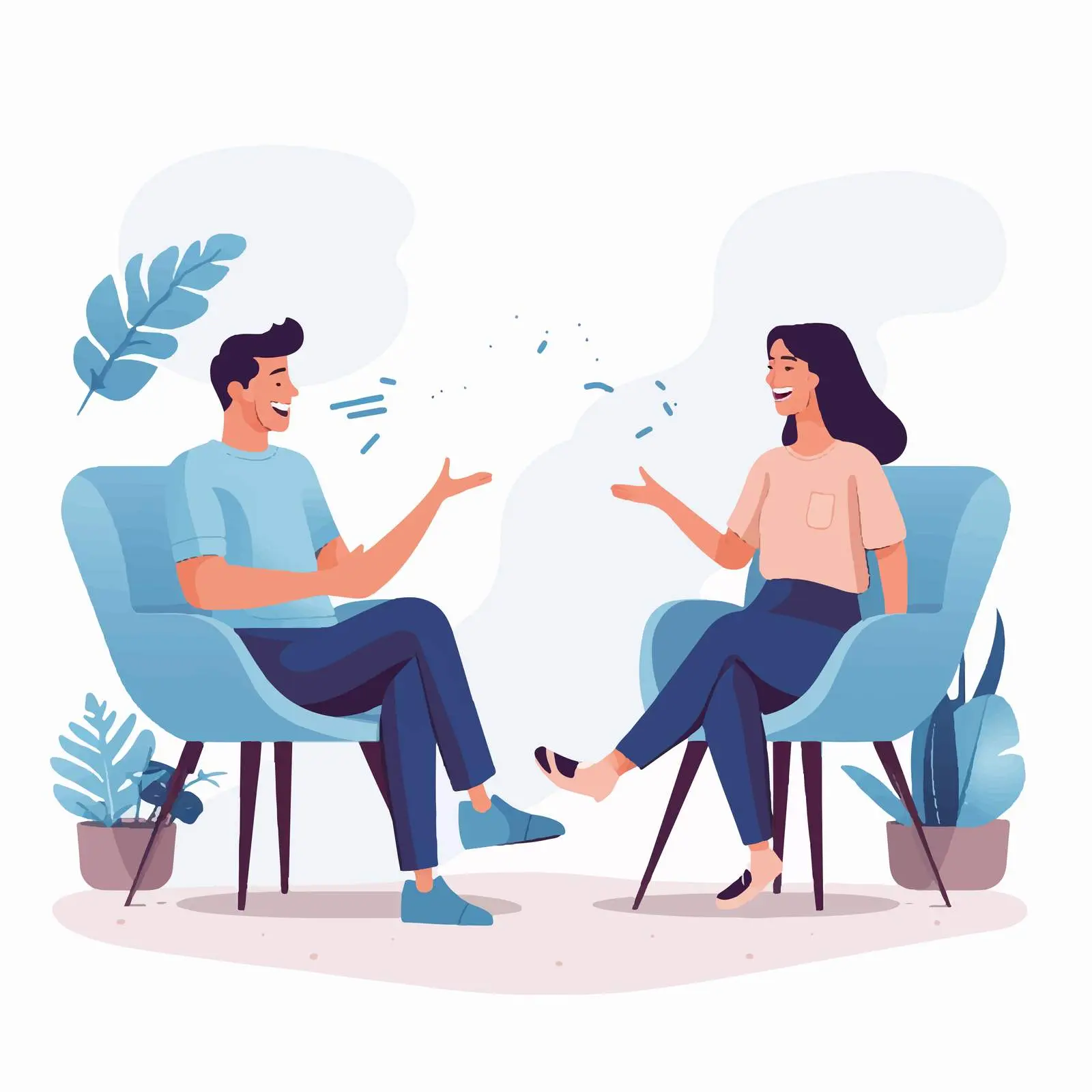 Friends Sitting and Talking Together — free download from Dotvec