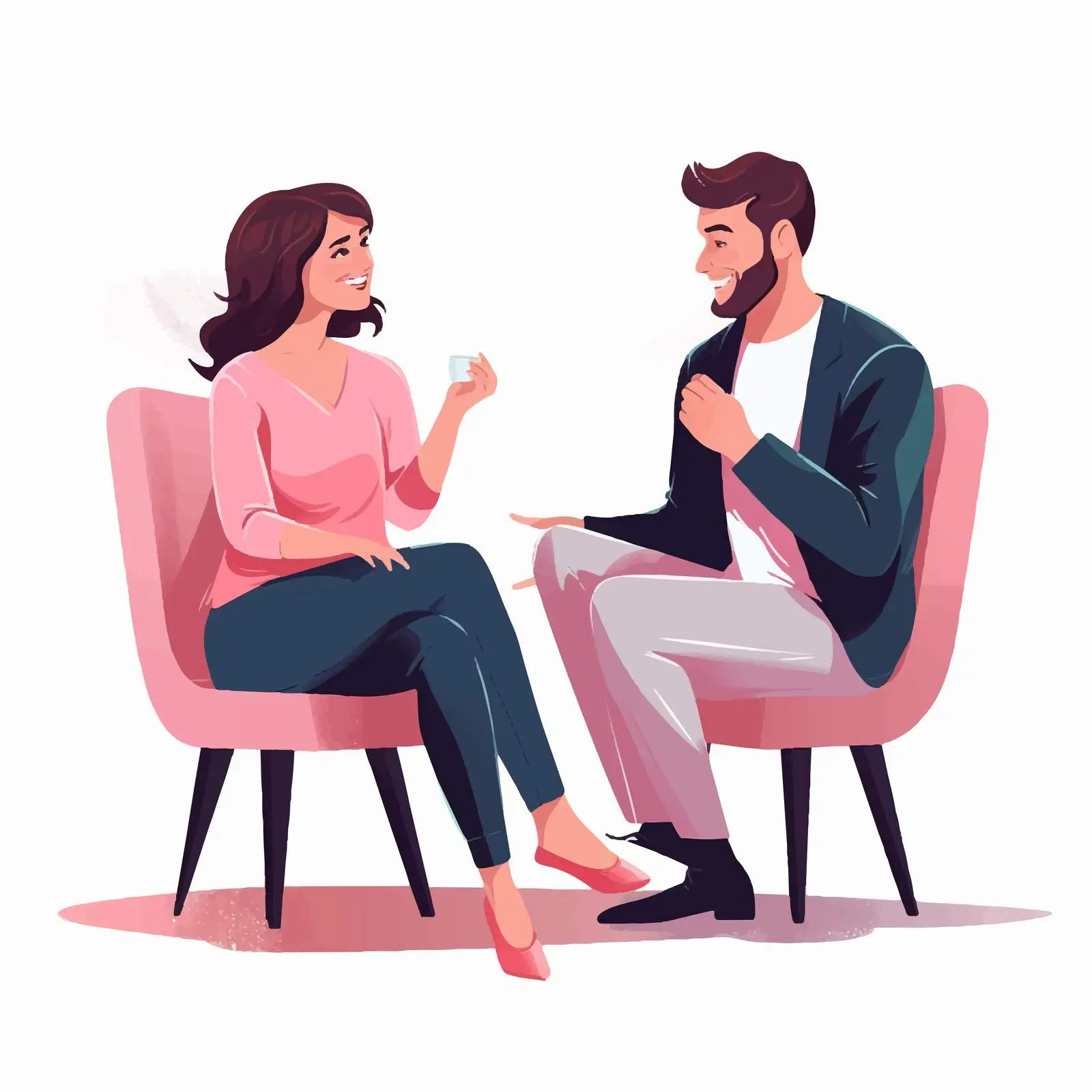 Couple Flirting and Smiling in a Meeting — free download from Dotvec