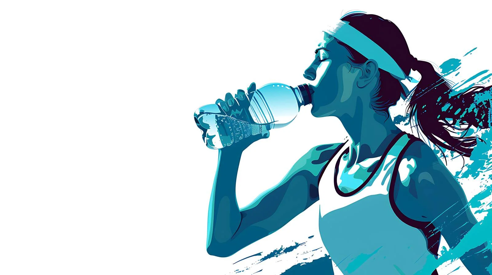 Hydrating Female Athlete Takes Break — free download from Dotvec
