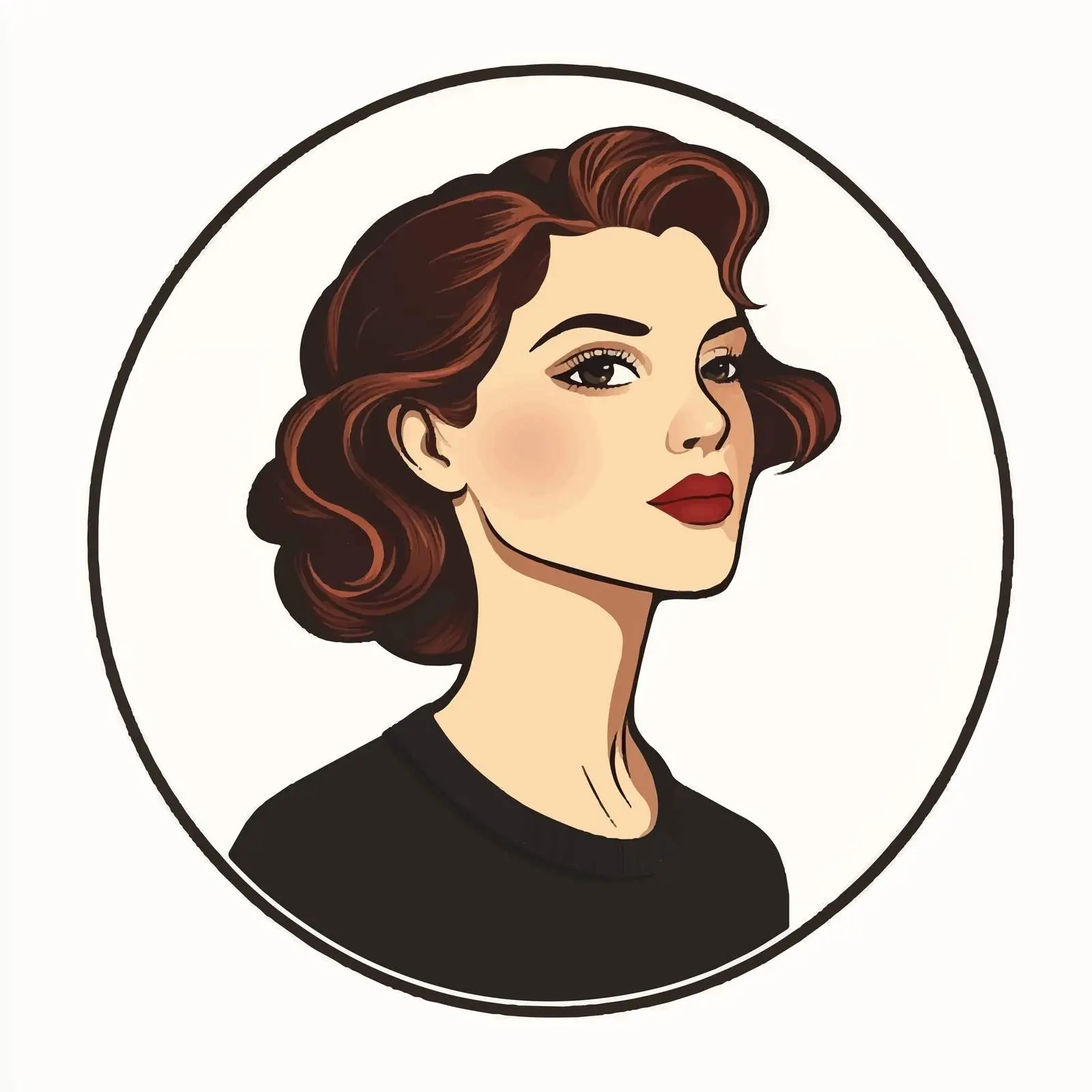 Cartoon Woman Avatar on White Background — free download from Dotvec