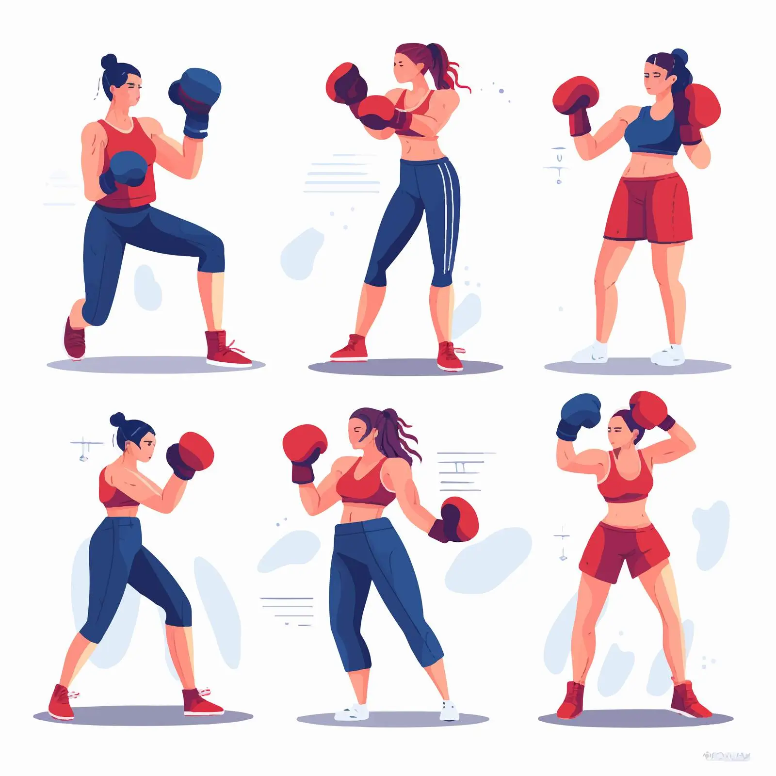 Female Boxers Training in Boxing Workout — free download from Dotvec