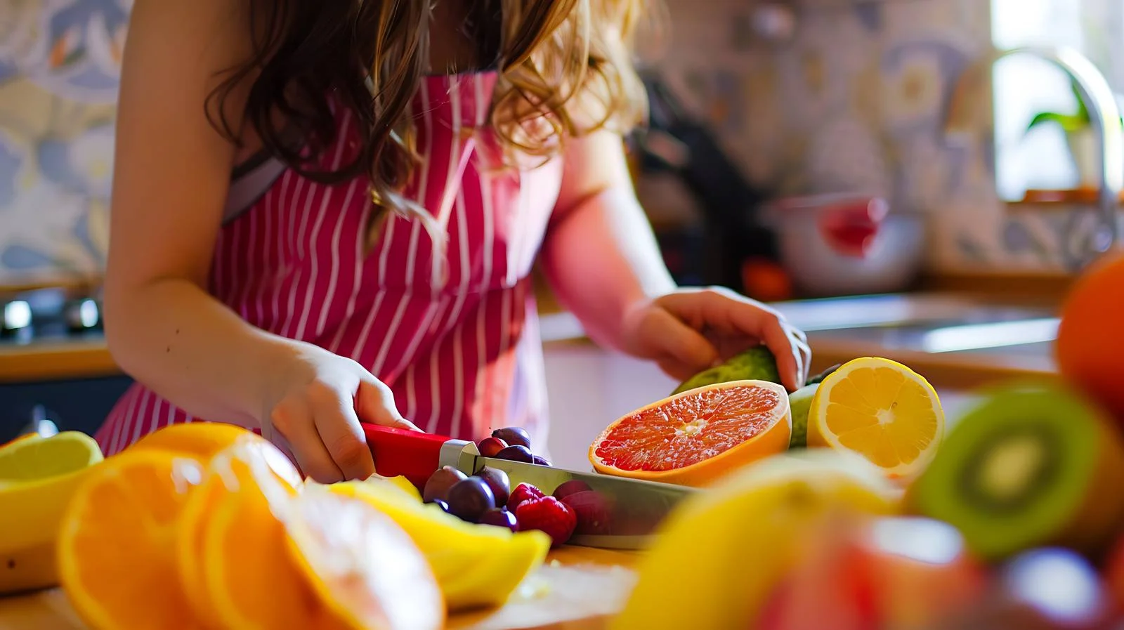 Kitchen Fruit Preparation Close-Up — free download from Dotvec