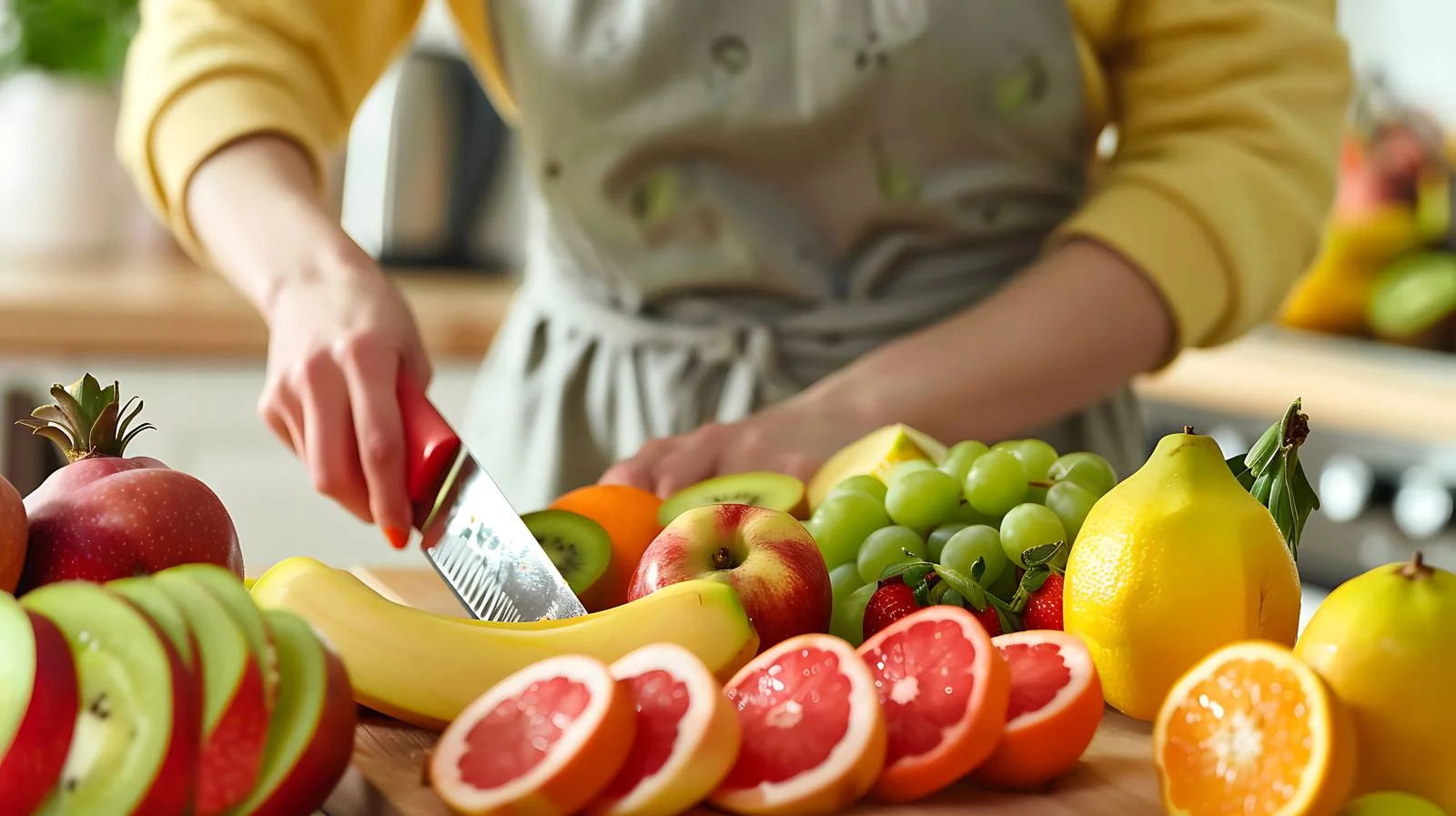 Kitchen Fruit Preparation Close-up — free download from Dotvec
