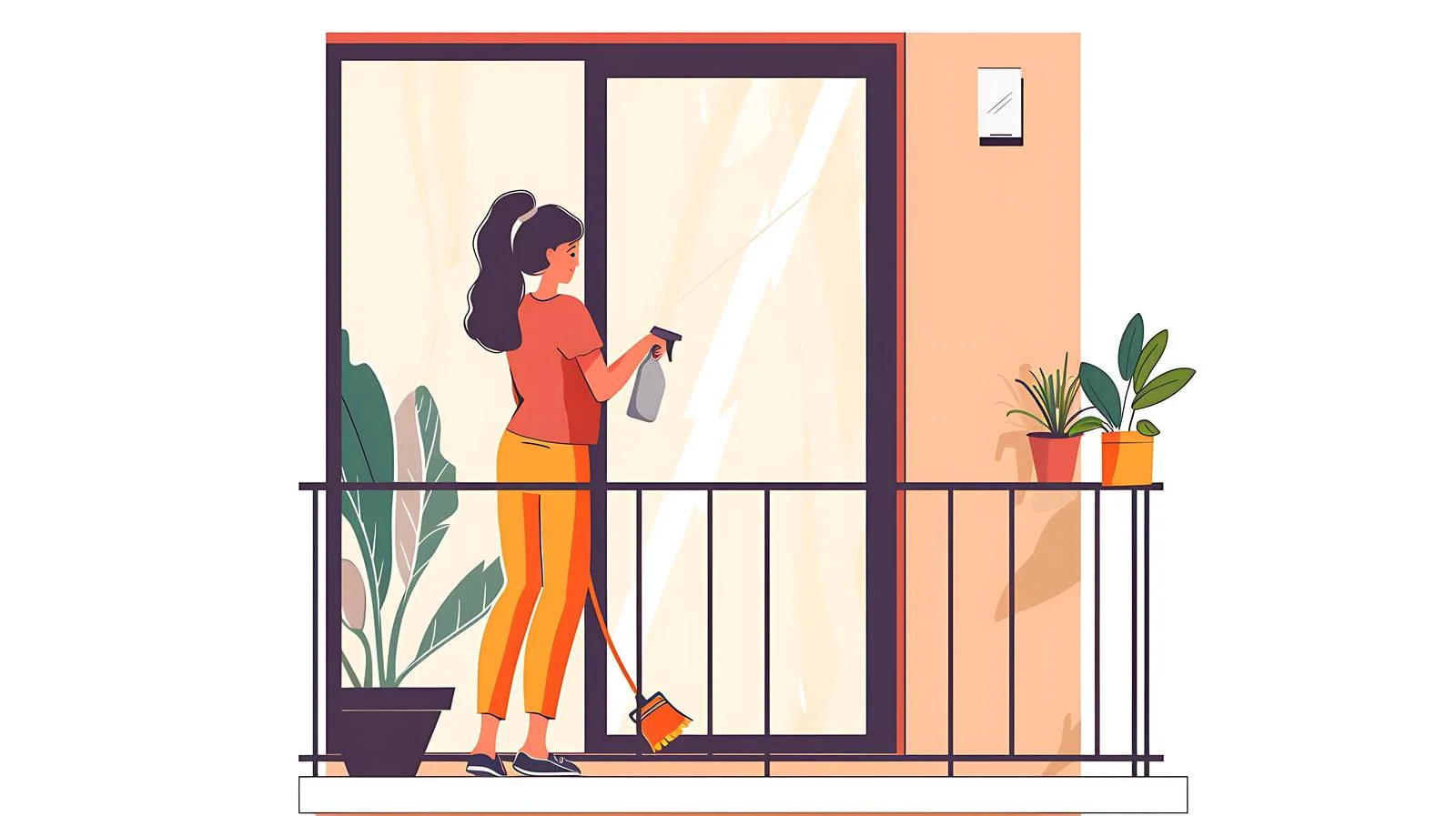 Professional Balcony Window Cleaning — free download from Dotvec