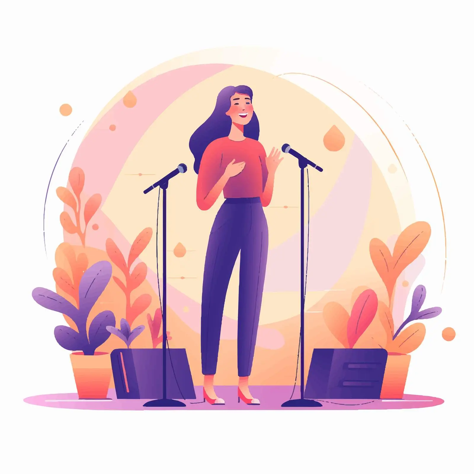 Woman Comedian at Open Mic Comedy Show — free download from Dotvec