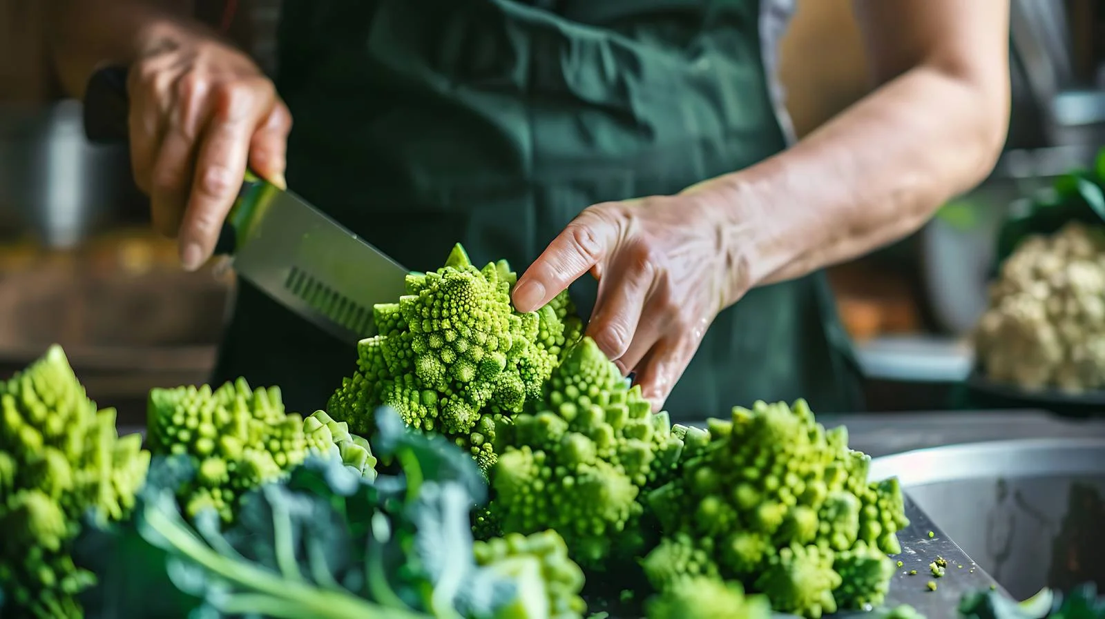 Preparing Romanesco Broccoli — free download from Dotvec