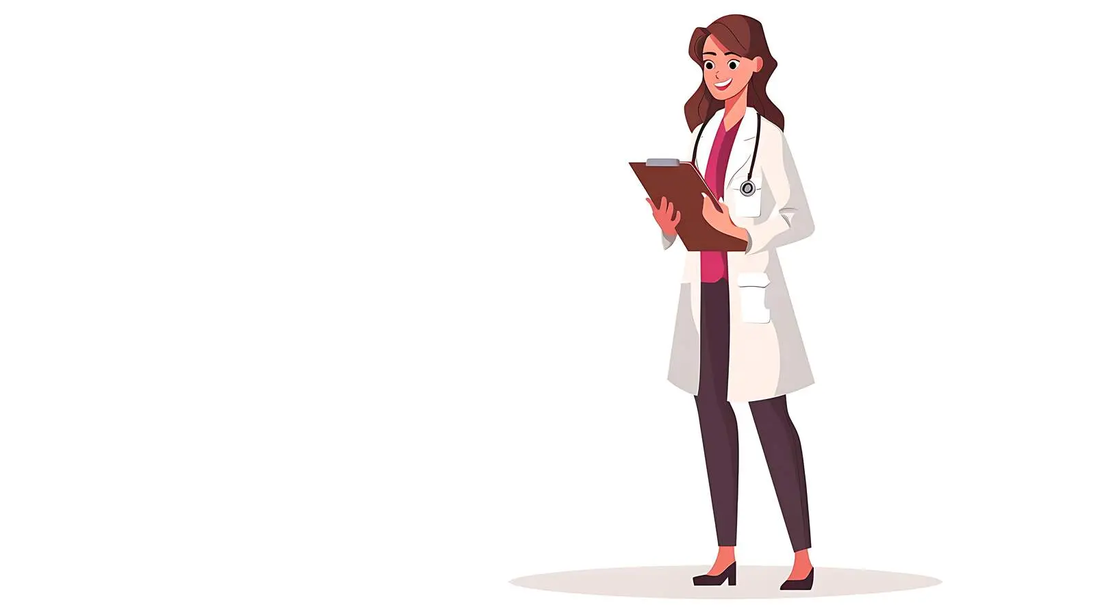 Female Doctor Holding Folder in Hospital Setting – free health and wellness image from Dotvec