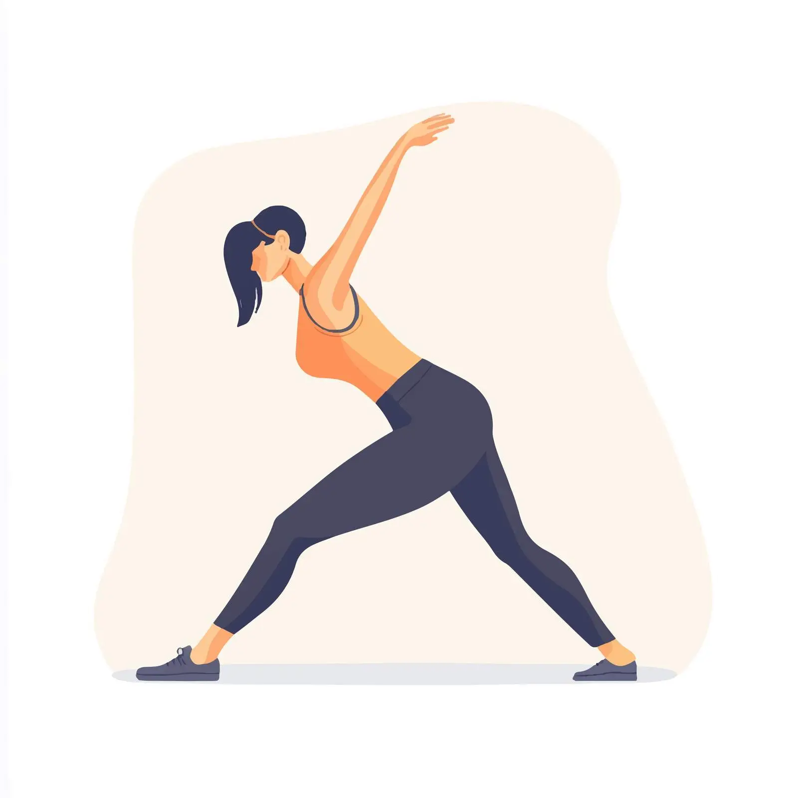 Active Hamstring Stretch Exercise Vector Illustration — free download from Dotvec
