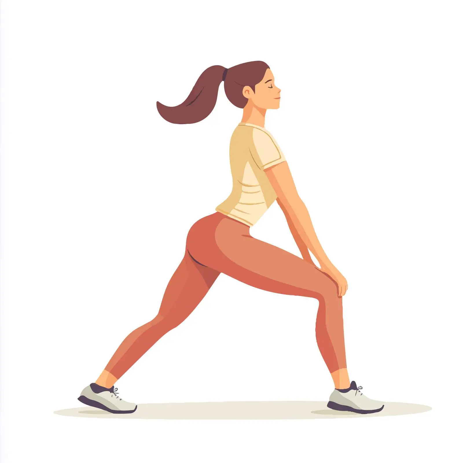 Woman Performing Active Hamstring Stretch Vector — free download from Dotvec