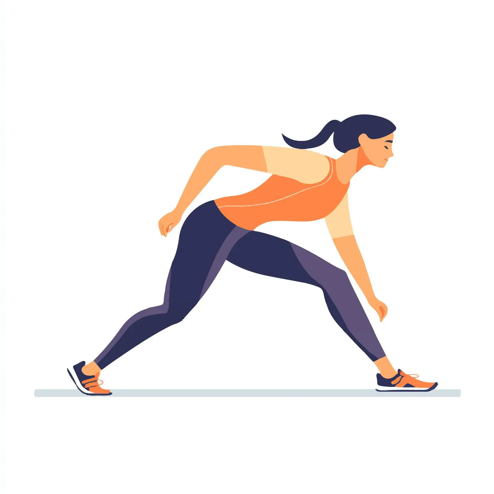 Active Hamstring Stretch Vector Illustration — free download from Dotvec