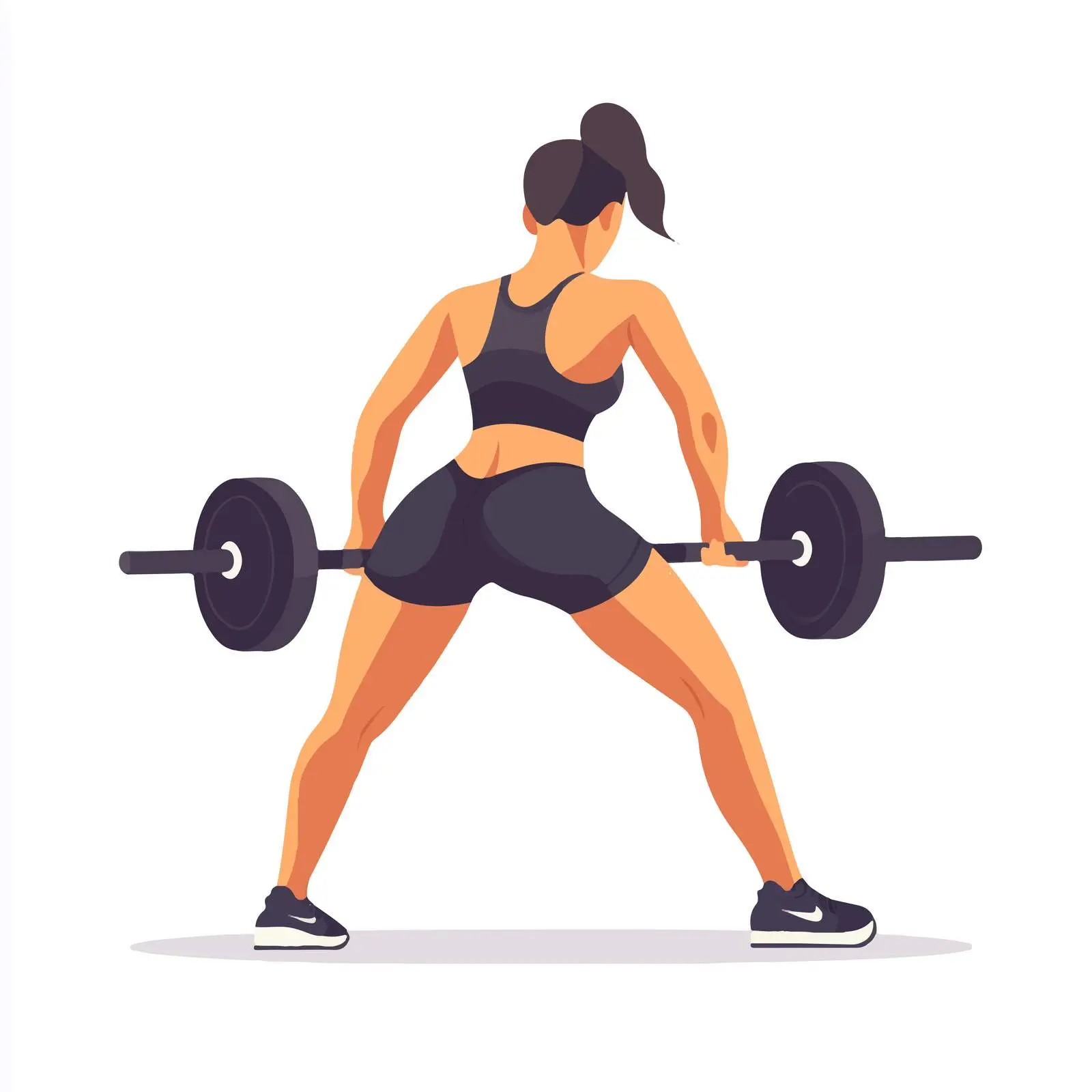 Woman Performing Dumbbell Romanian Deadlift for Glutes — free download from Dotvec