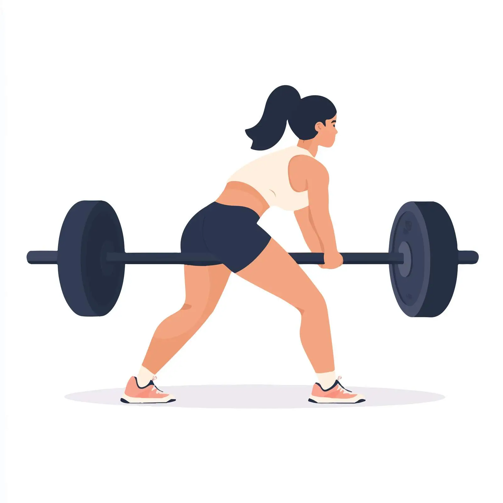 Woman Performing Barbell Hip Thrust Exercise — free download from Dotvec