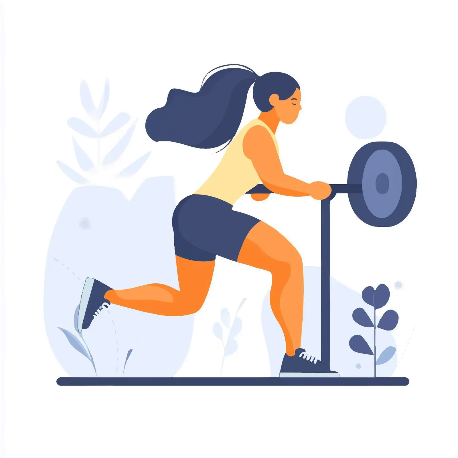 Woman Barbell Hip Thrust Vector Illustration – free physique image from Dotvec