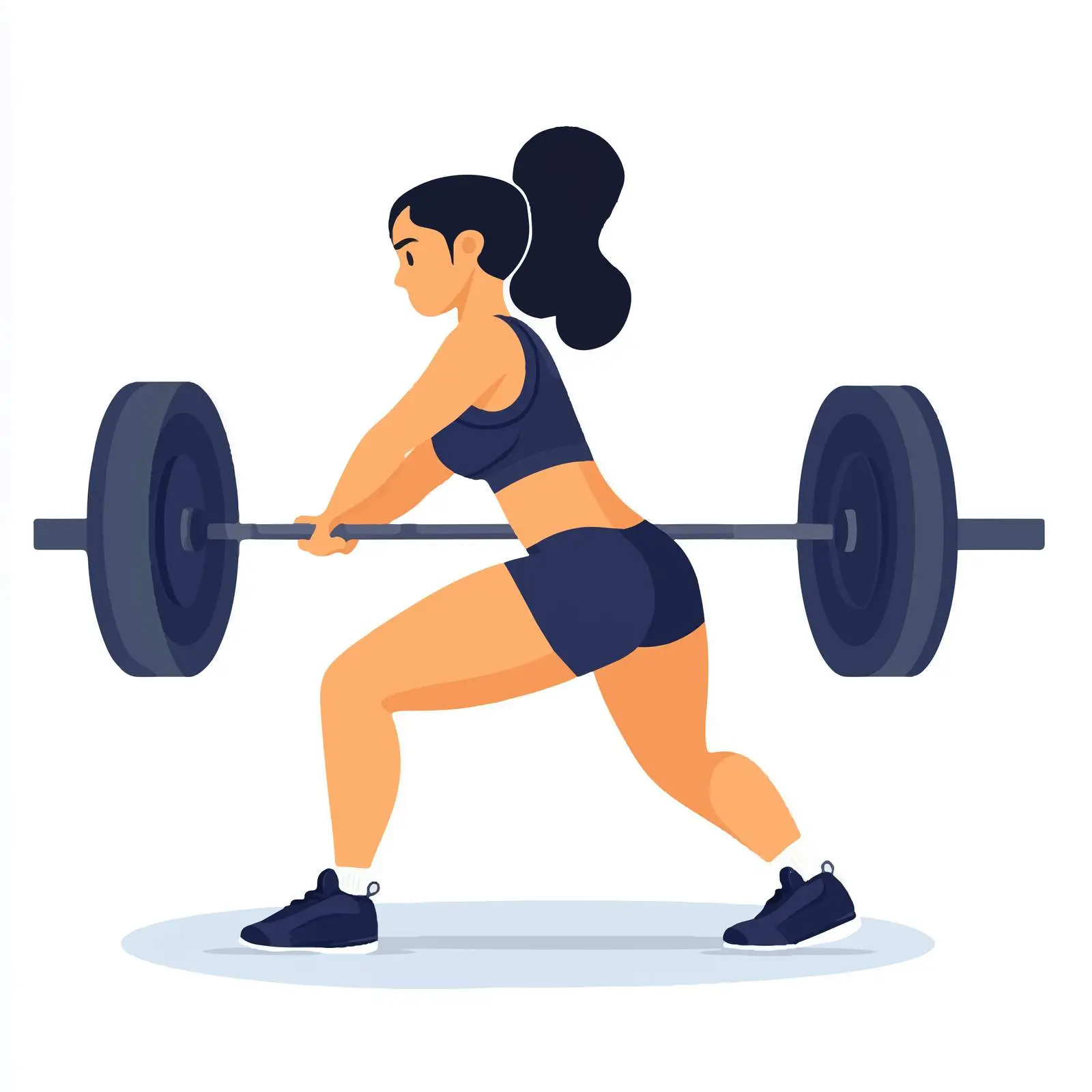 Woman Performing Barbell Hip Thrusts Exercise — free download from Dotvec