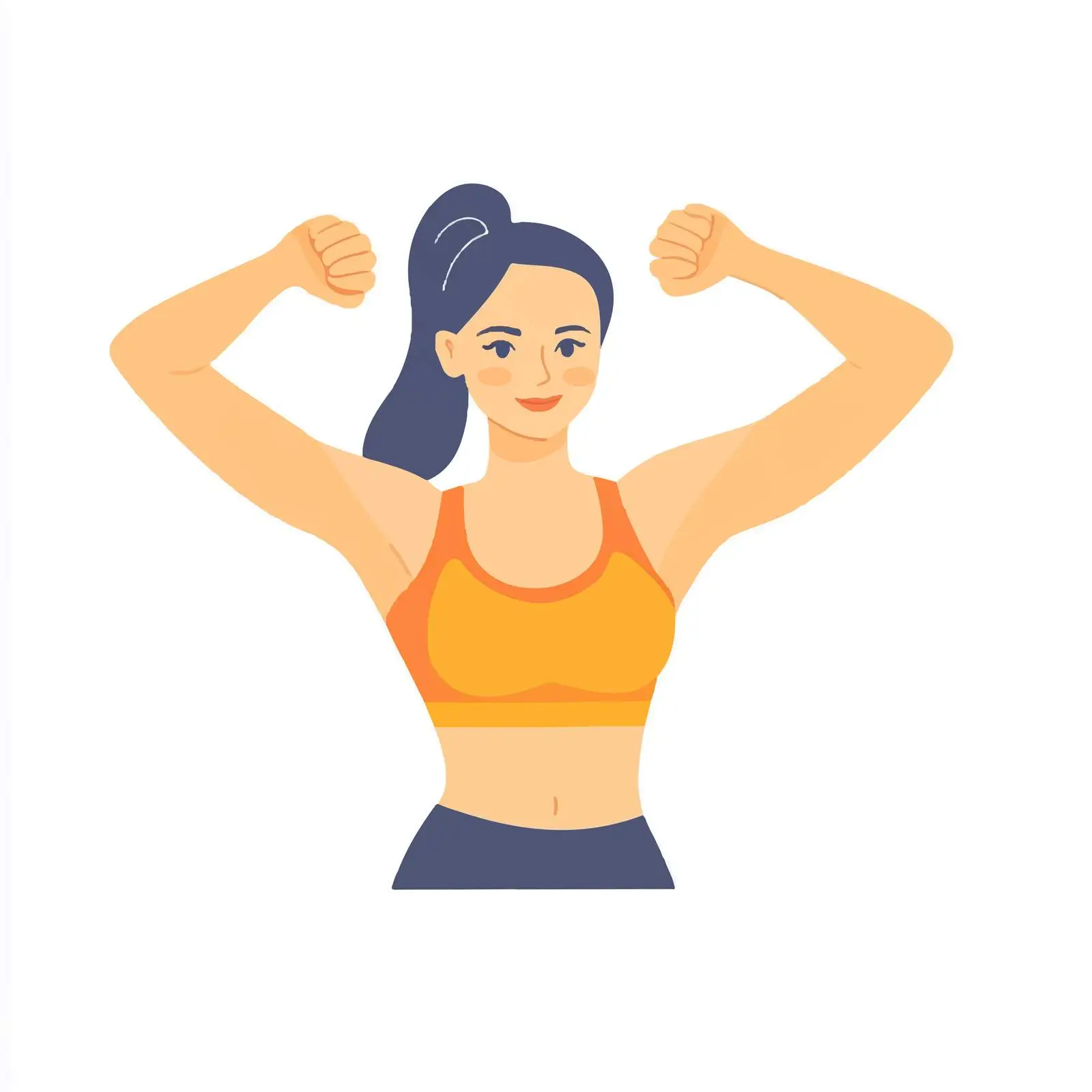 Woman Stretching Biceps Vector Illustration — free download from Dotvec