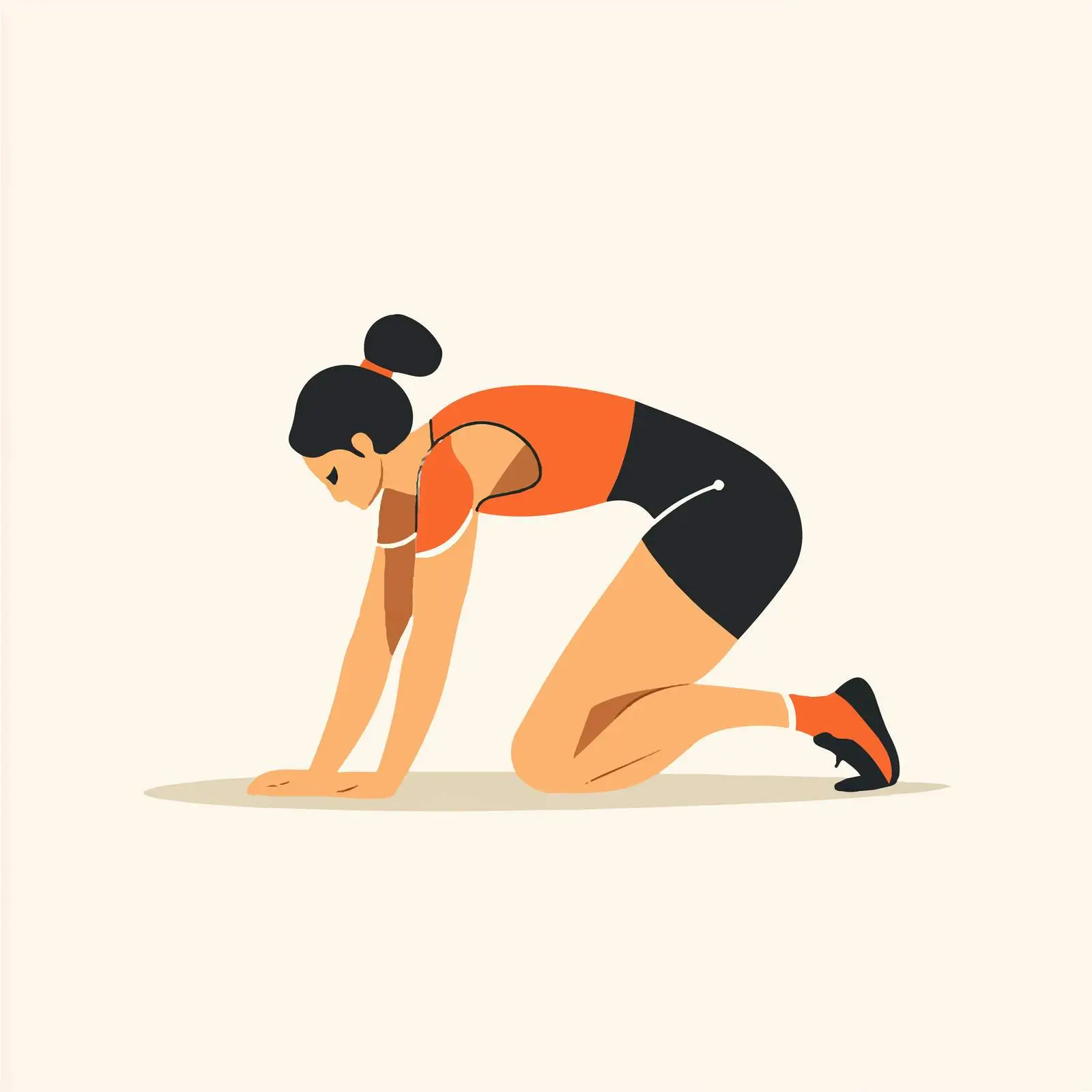 Woman Performing Cross Body Crunch Exercise — free download from Dotvec