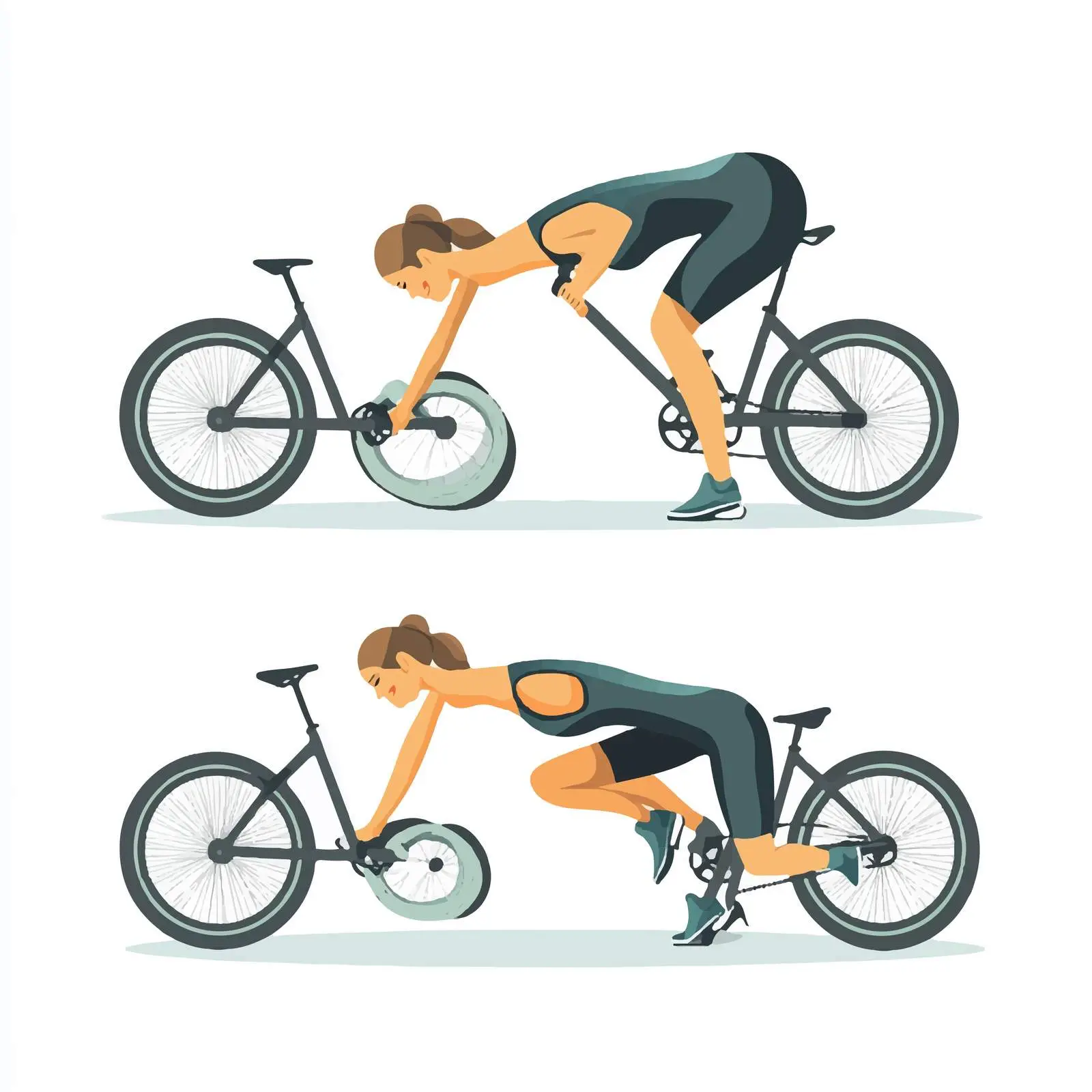 Woman Performing Bicycle Crunches for Fitness – free intensity image from Dotvec