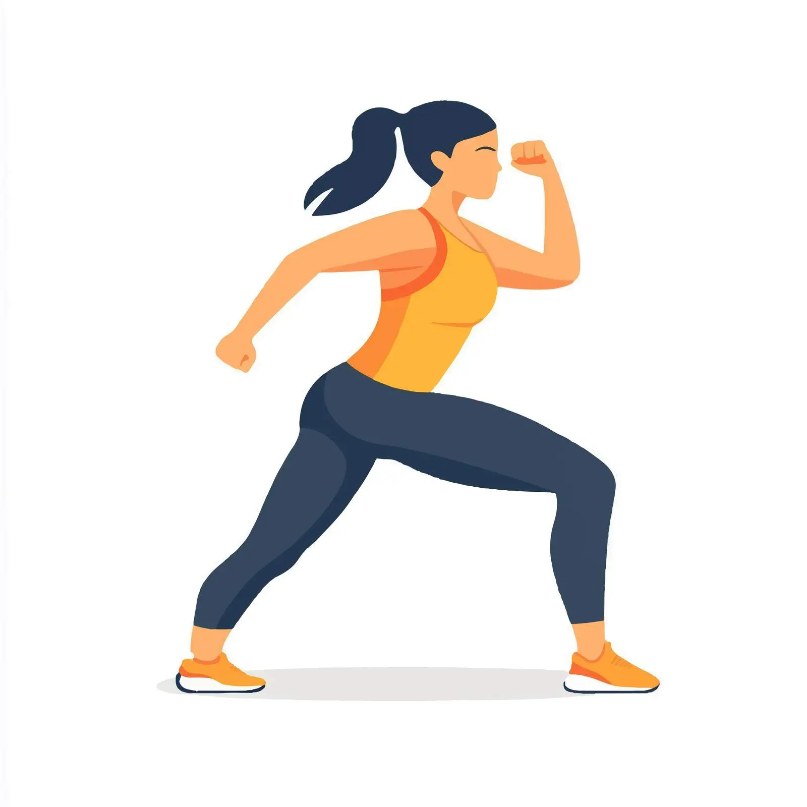 Woman Performing Bodyweight Squats Illustration — free download from Dotvec