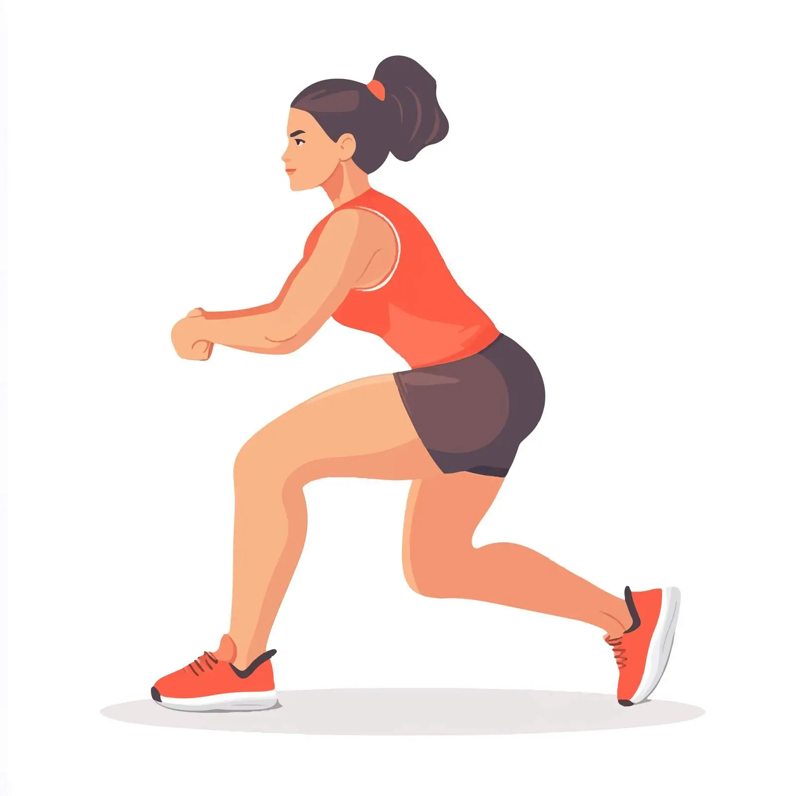 Flat Vector Illustration of Woman Doing Squats — free download from Dotvec