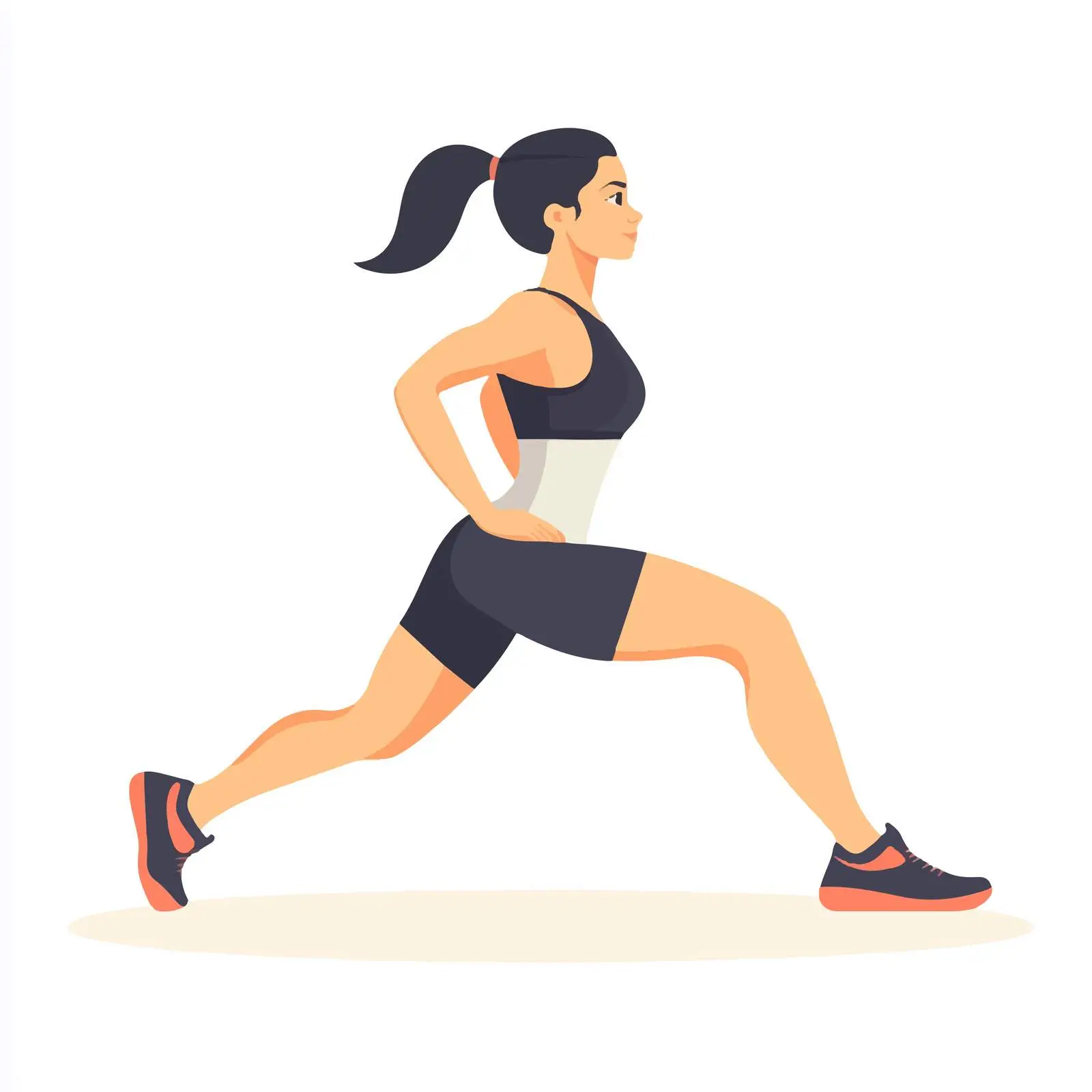 Bulgarian Split Squat Exercise Vector Illustration — free download from Dotvec