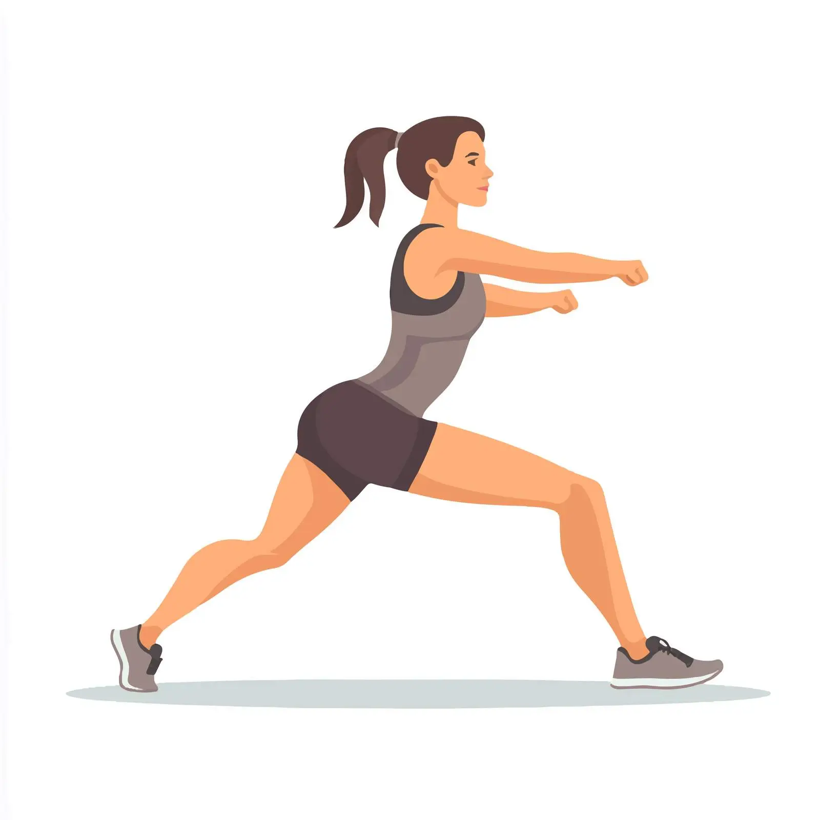 Woman Performing Bulgarian Split Squat Exercise — free download from Dotvec