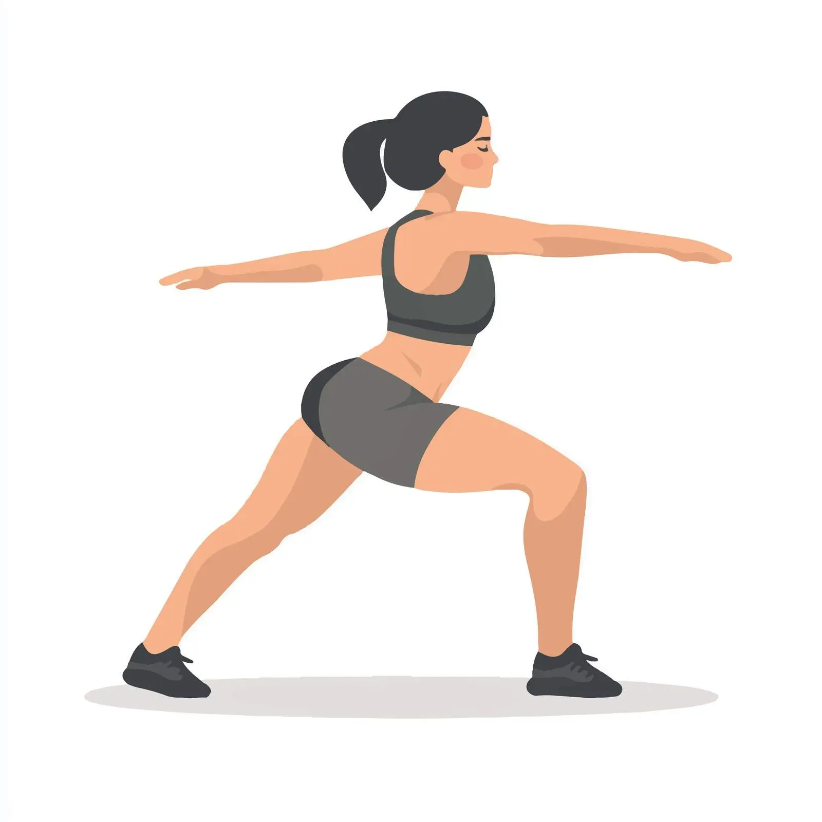 Woman Performing Burpees and Squat Thrusts Vector — free download from Dotvec