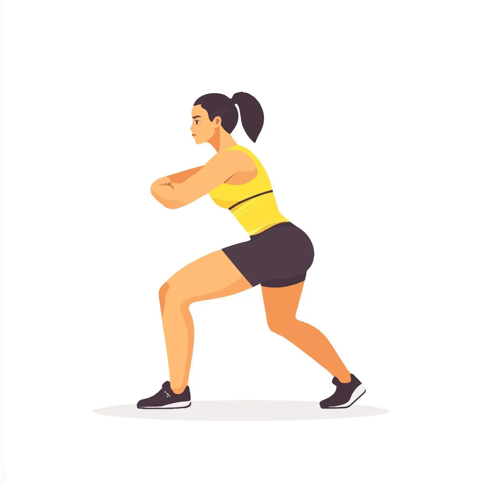 Woman Performing Burpees and Squat Thrusts Vector — free download from Dotvec