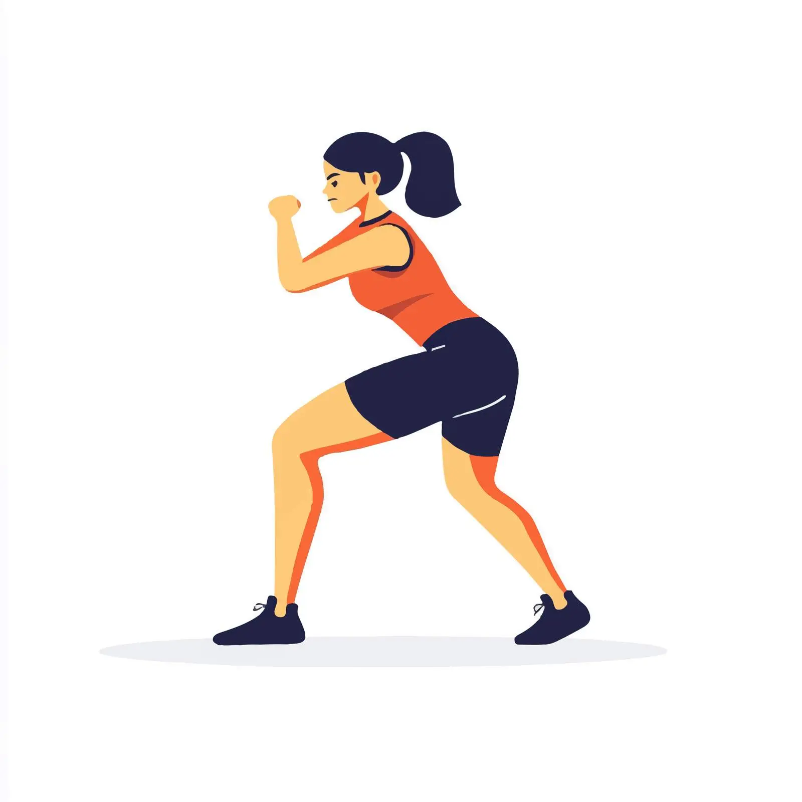 Woman Doing Burpees and Squat Thrusts Vector — free download from Dotvec