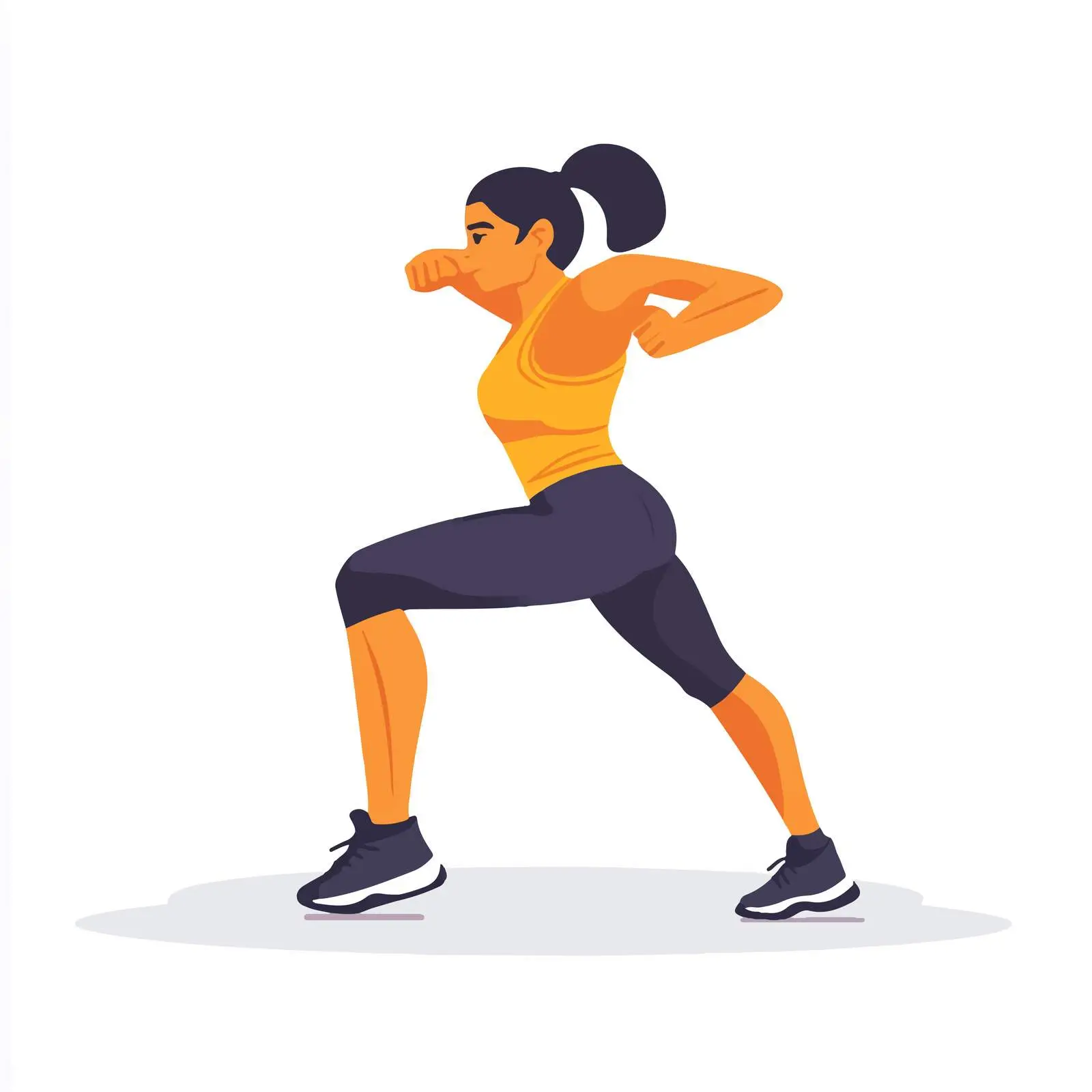 Woman Performing Burpees and Squat Thrusts — free download from Dotvec
