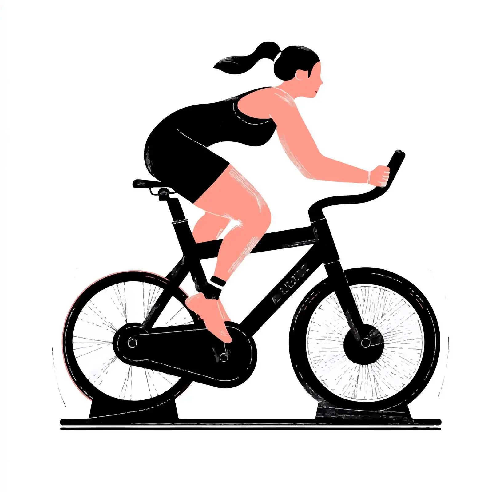 Woman Exercising on Stationary Bike — free download from Dotvec
