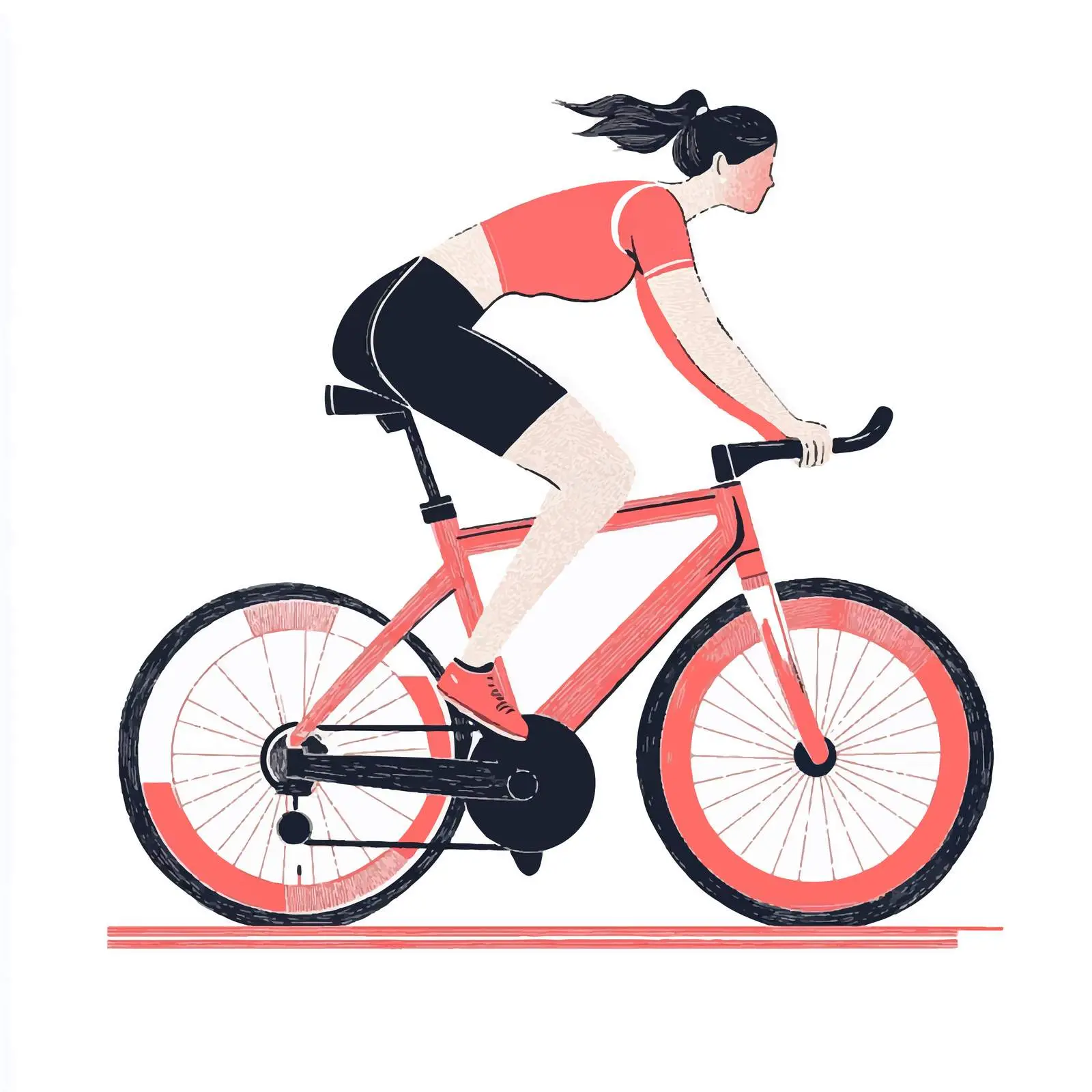 Woman on Stationary Bike Doing Cardio Exercise — free download from Dotvec