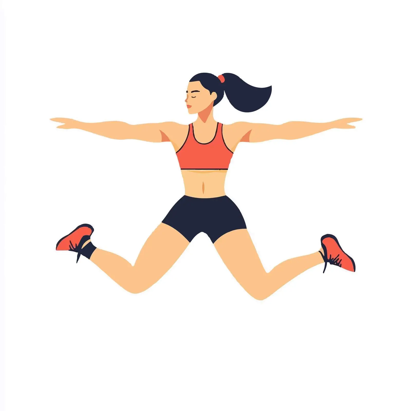 Woman Performing Chest Fly Exercise Illustration — free download from Dotvec