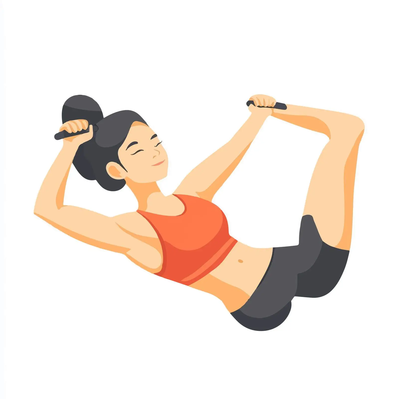 Woman Performing Chest Fly Exercise Illustration — free download from Dotvec