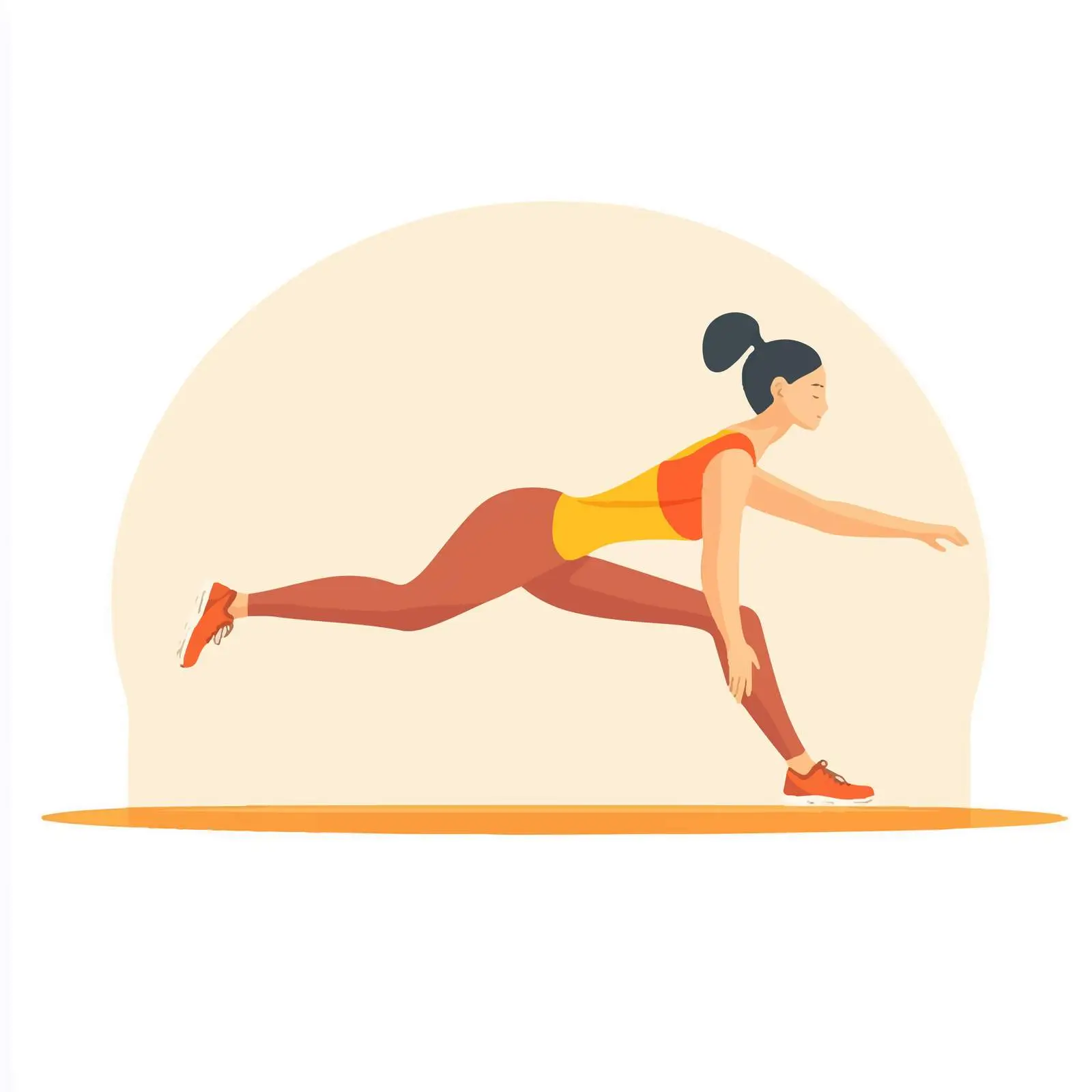 Woman Performing Donkey Kicks Exercise Vector — free download from Dotvec