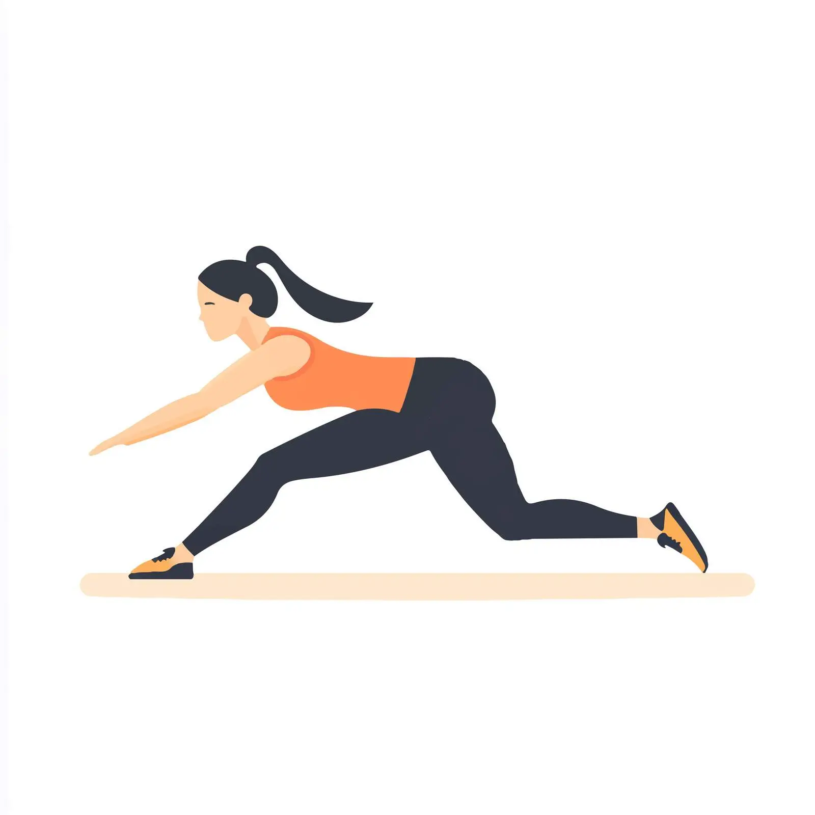 Woman Performing Donkey Kicks Exercise Vector — free download from Dotvec