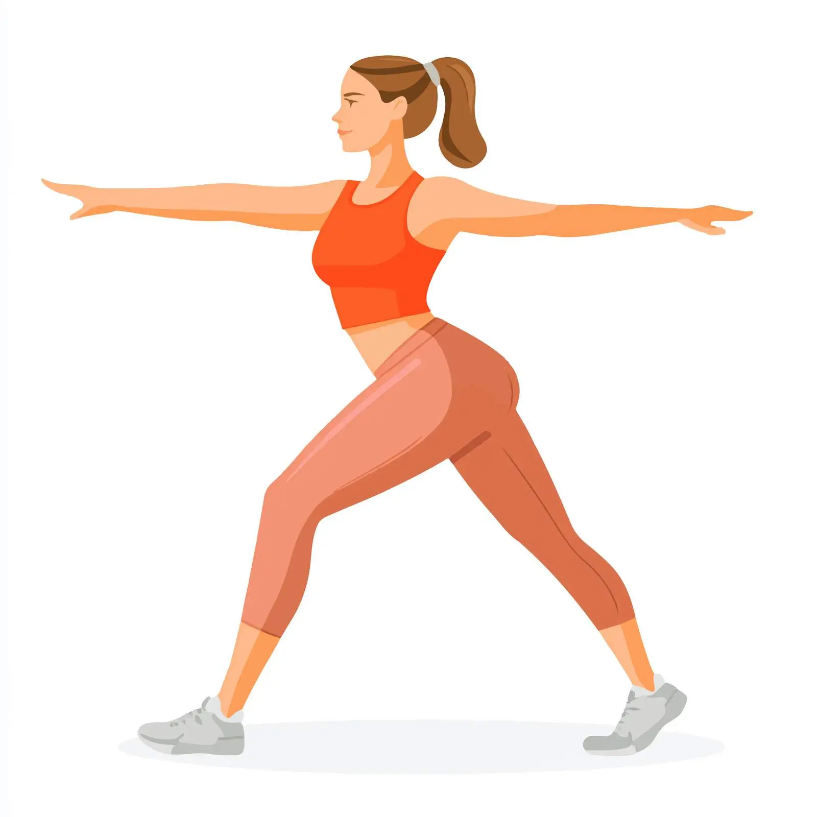 Woman Performing Single Leg Hip Rotation Exercise — free download from Dotvec