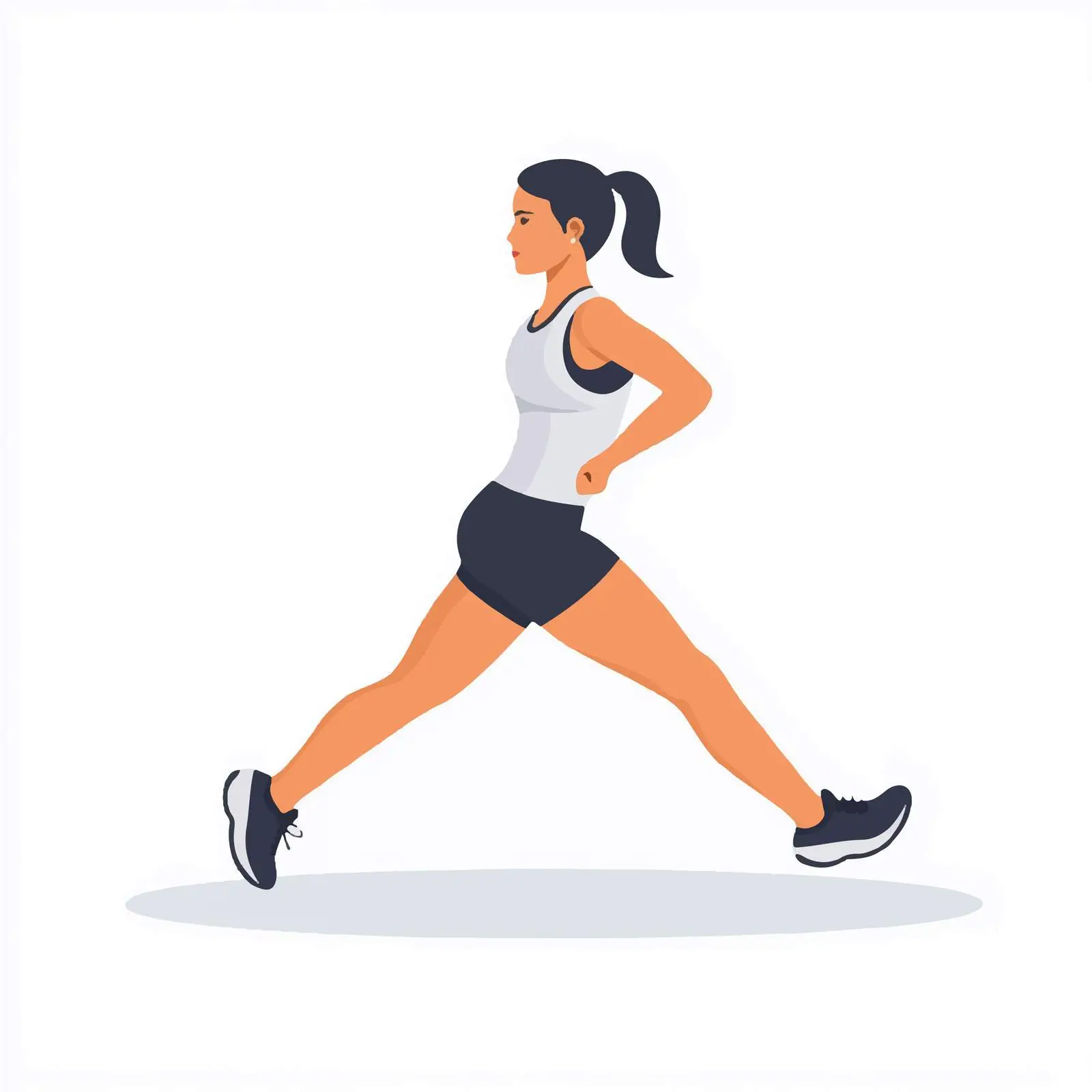 Woman Performing Front and Back Lunges Exercise — free download from Dotvec