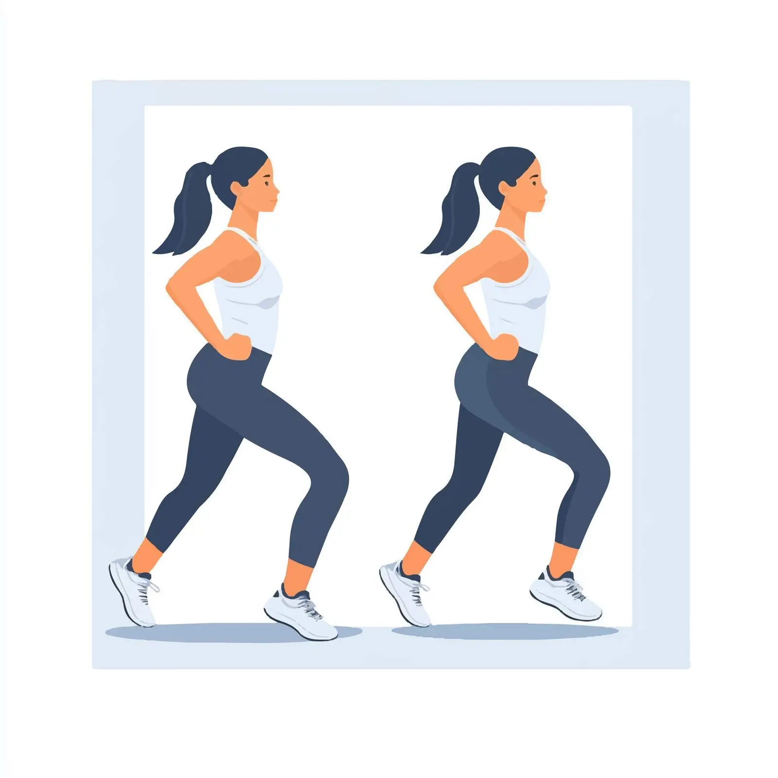 Woman Performing Front and Back Lunges Exercise — free download from Dotvec