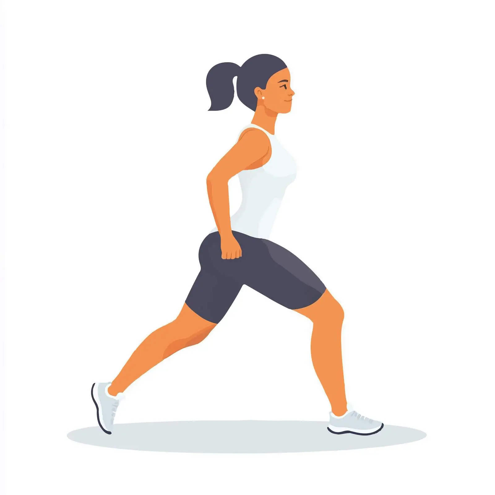 Woman Performing Front and Back Lunges Exercise — free download from Dotvec