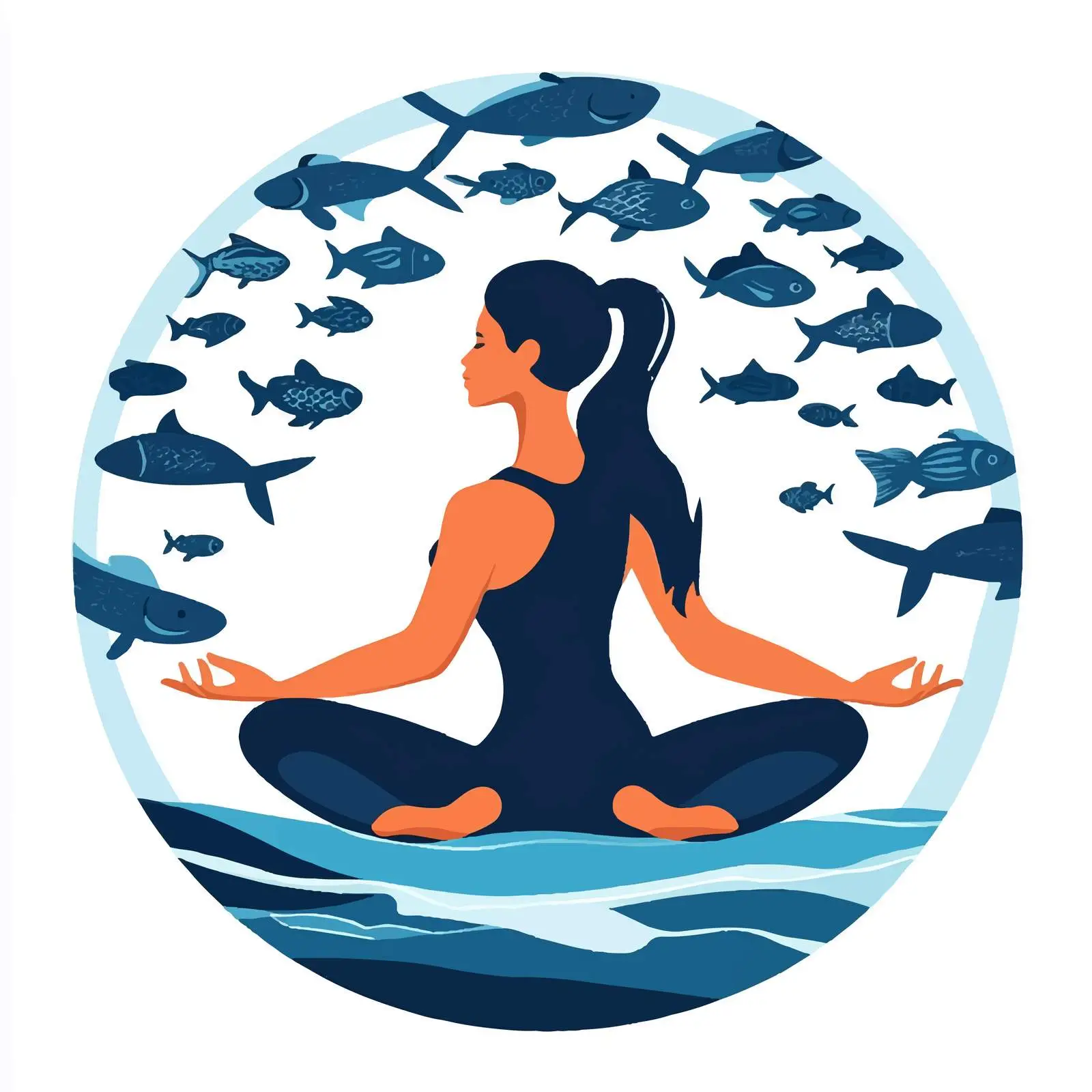 Woman Practicing Half Lord of the Fishes Yoga Pose — free download from Dotvec