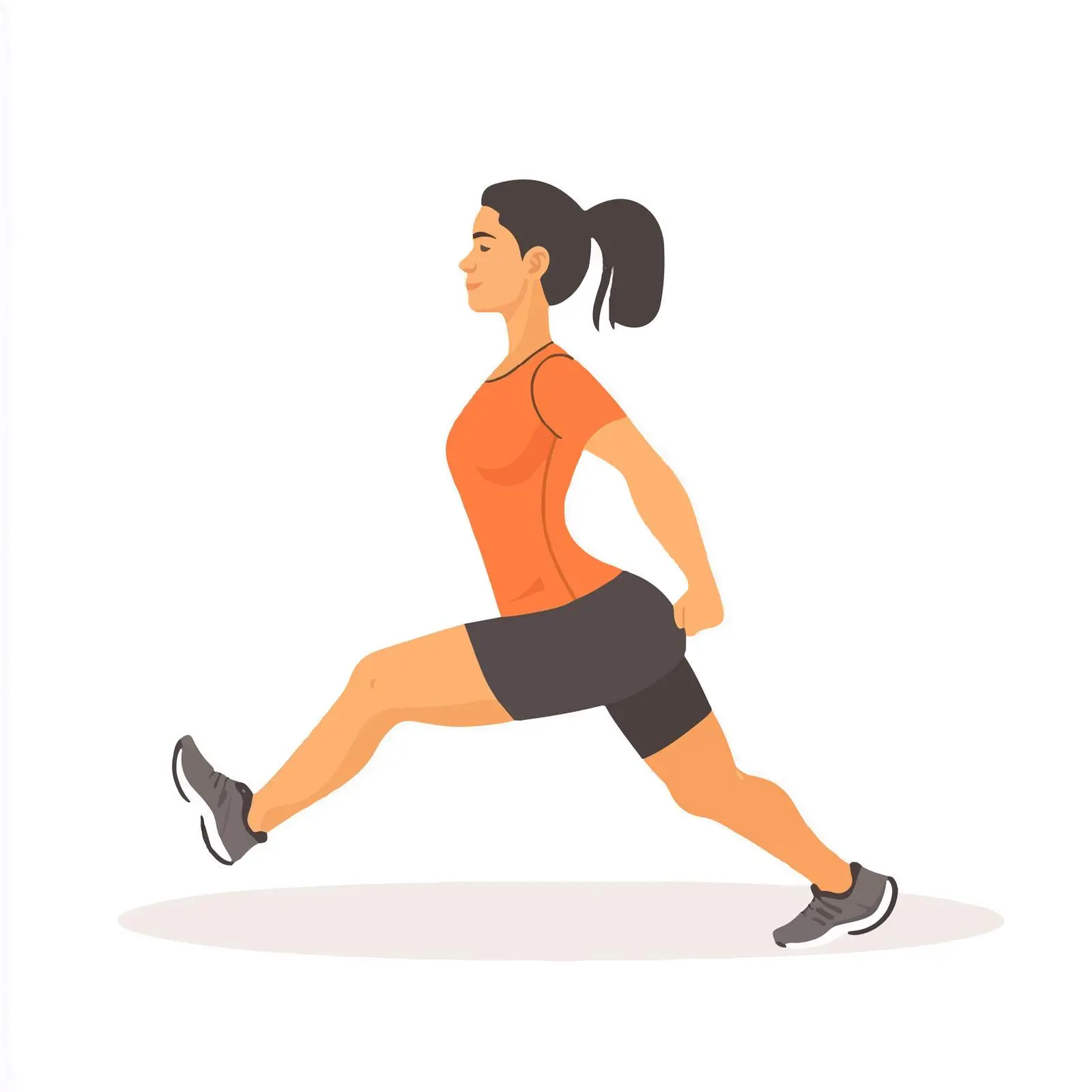 Kneeling Hip Flexor Stretch Vector Illustration — free download from Dotvec