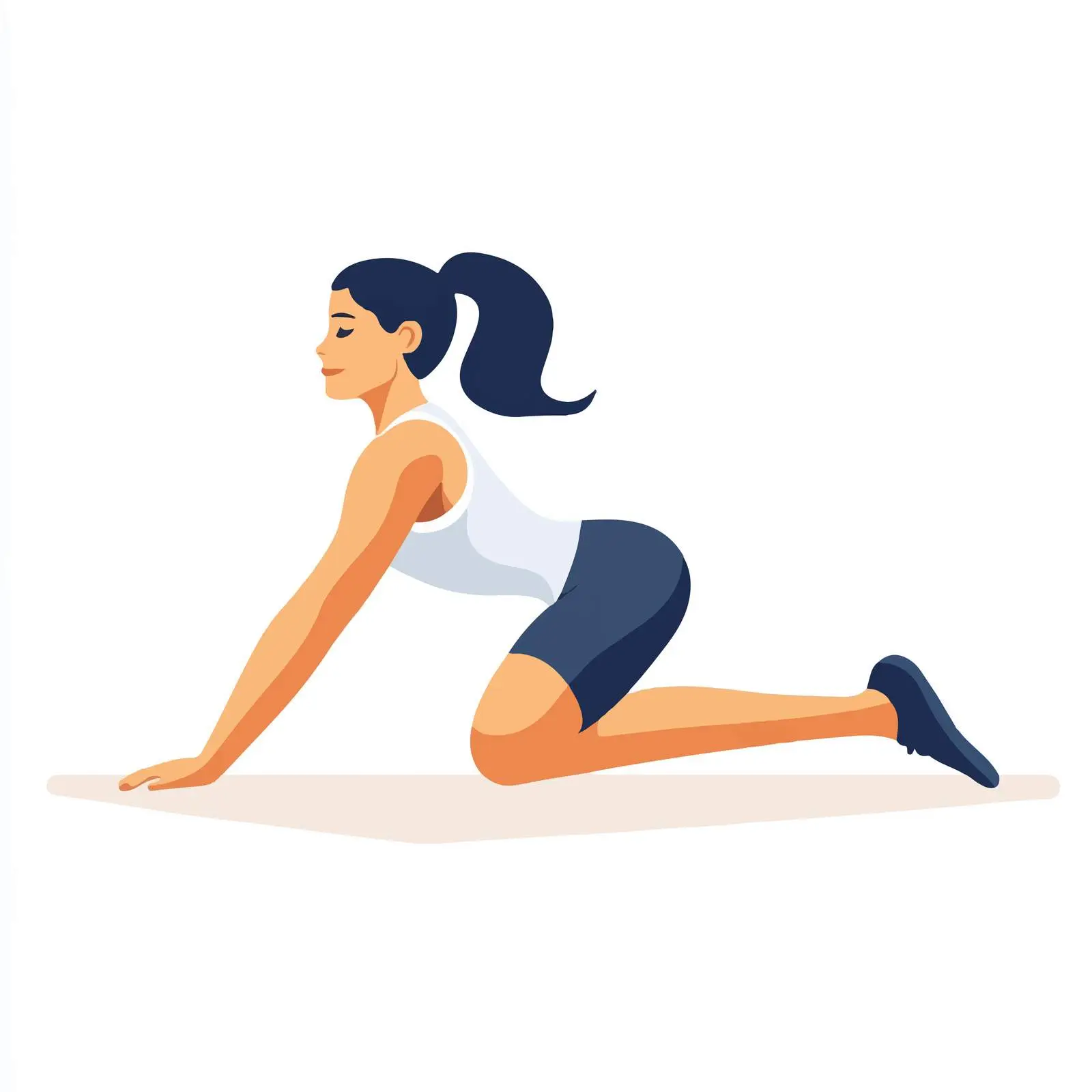 Woman Performing Heel Slides and Knee Bends Exercise — free download from Dotvec