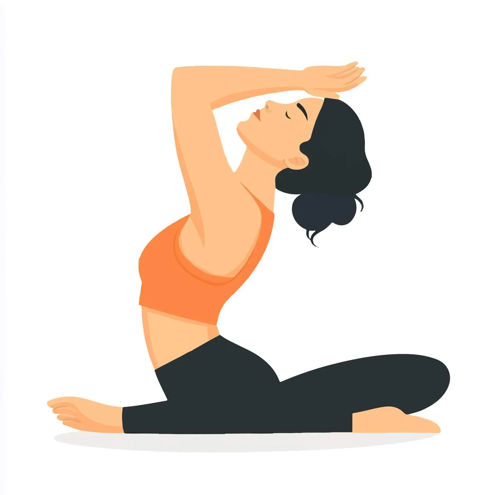 Woman Performing Neck Stretch Exercise Vector Illustration — free download from Dotvec