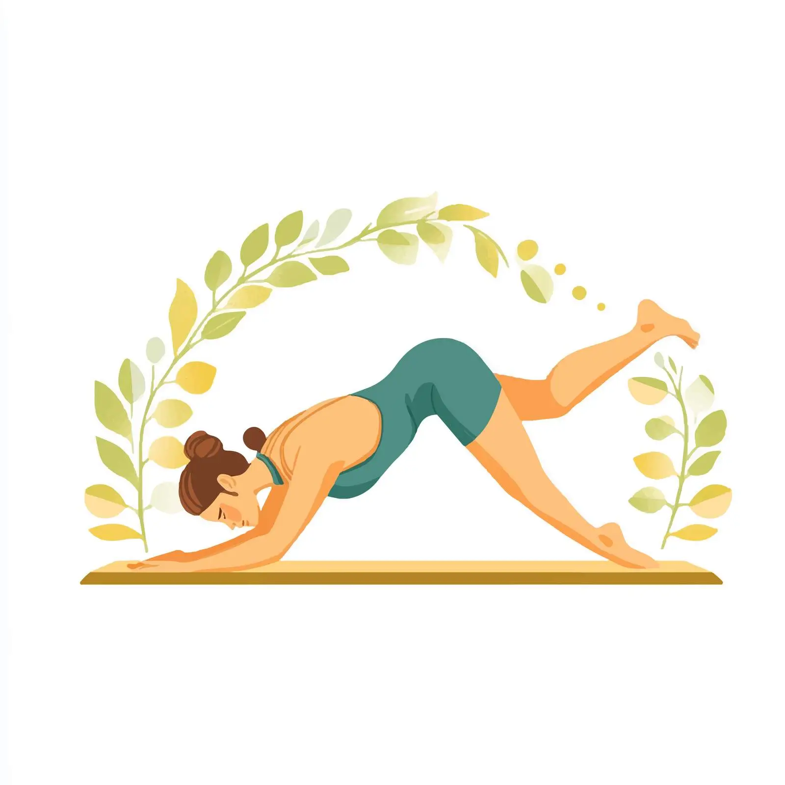 Woman Practicing Peacock Pose Yoga Exercise — free download from Dotvec