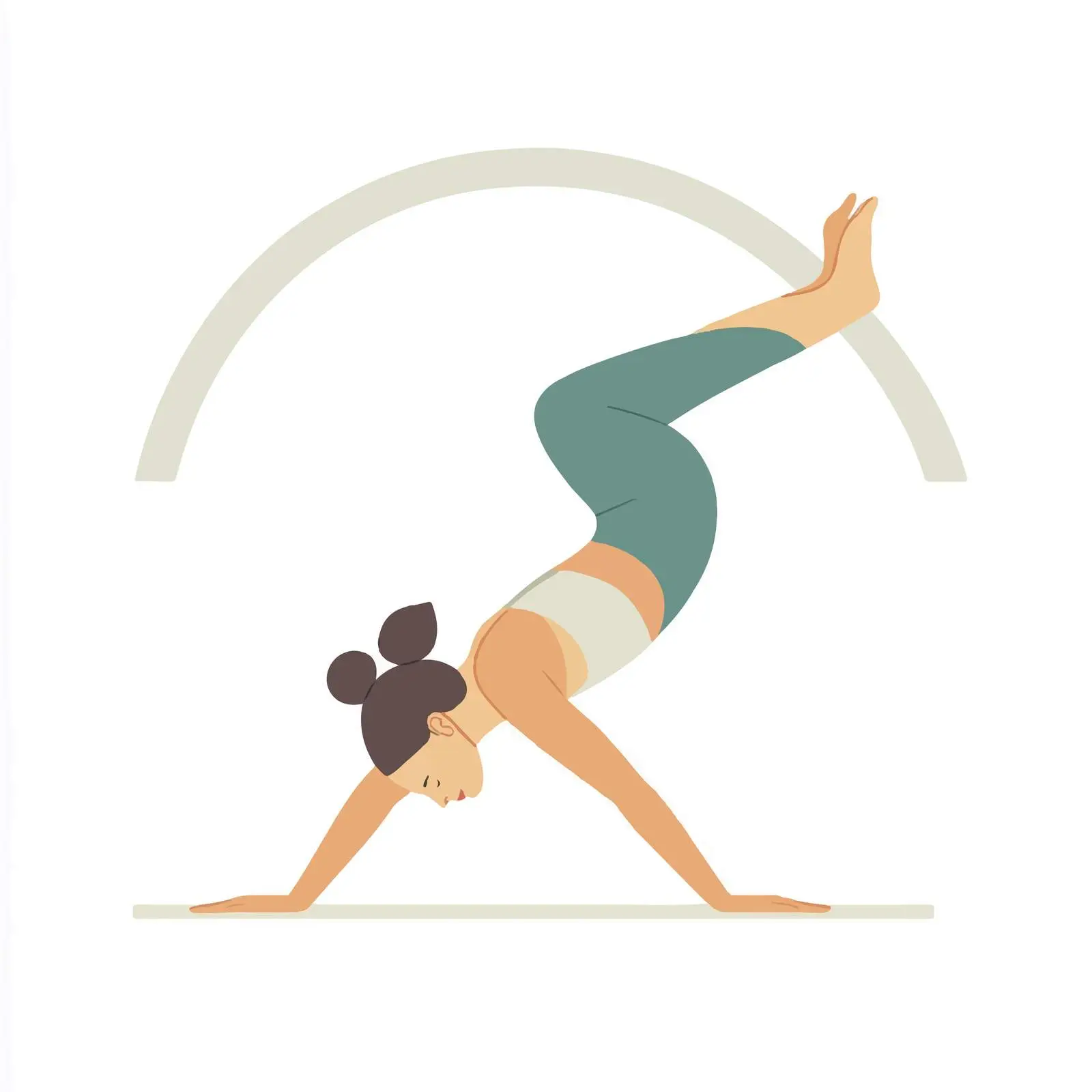 Woman Practicing Peacock Pose Yoga Exercise — free download from Dotvec