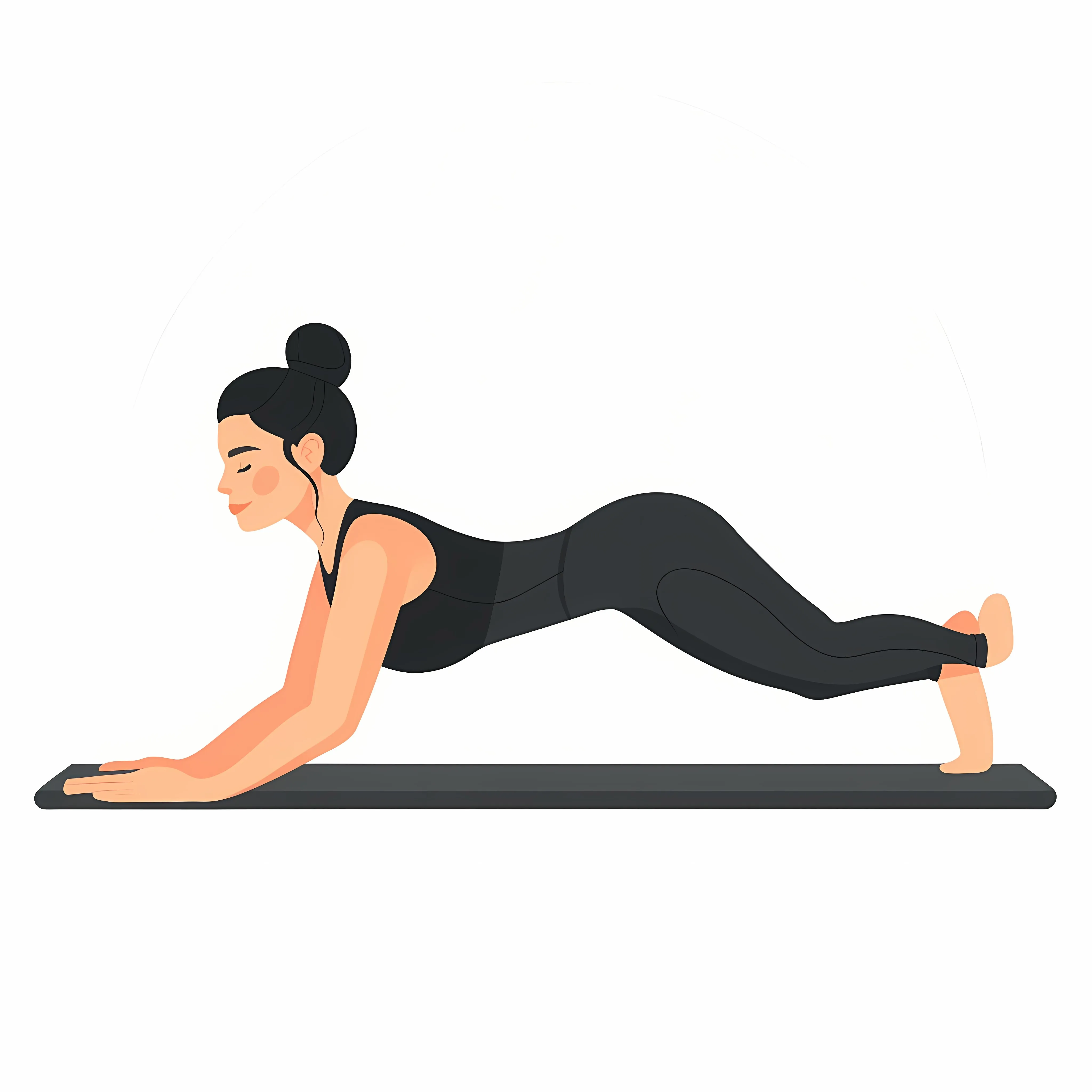 Woman Performing Plank Hip Dips Exercise Illustration — free download from Dotvec